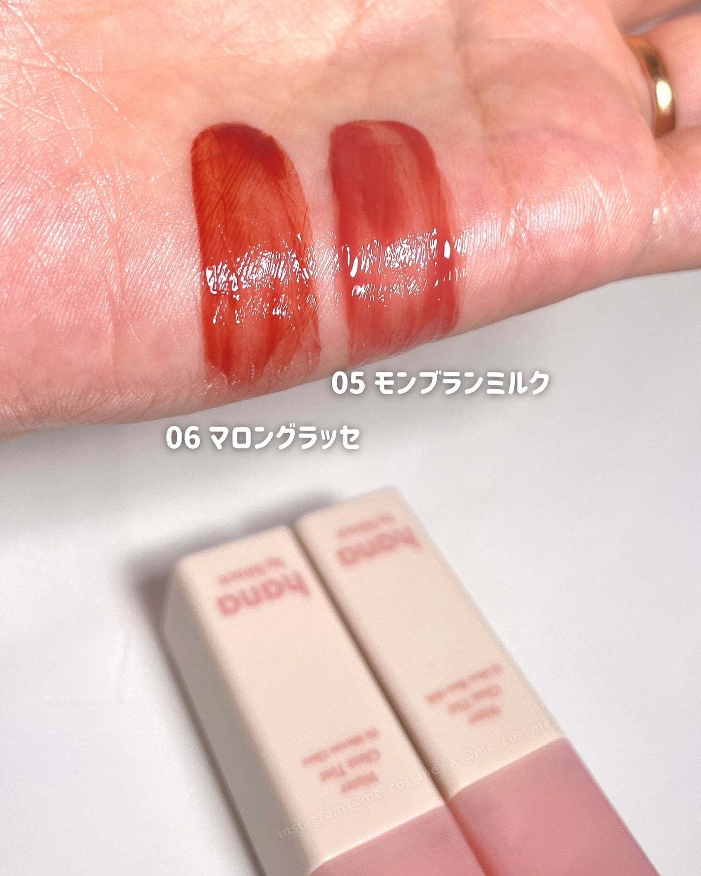 ウォーターグラスティント/hana by hince/口紅を使ったクチコミ(4枚目)