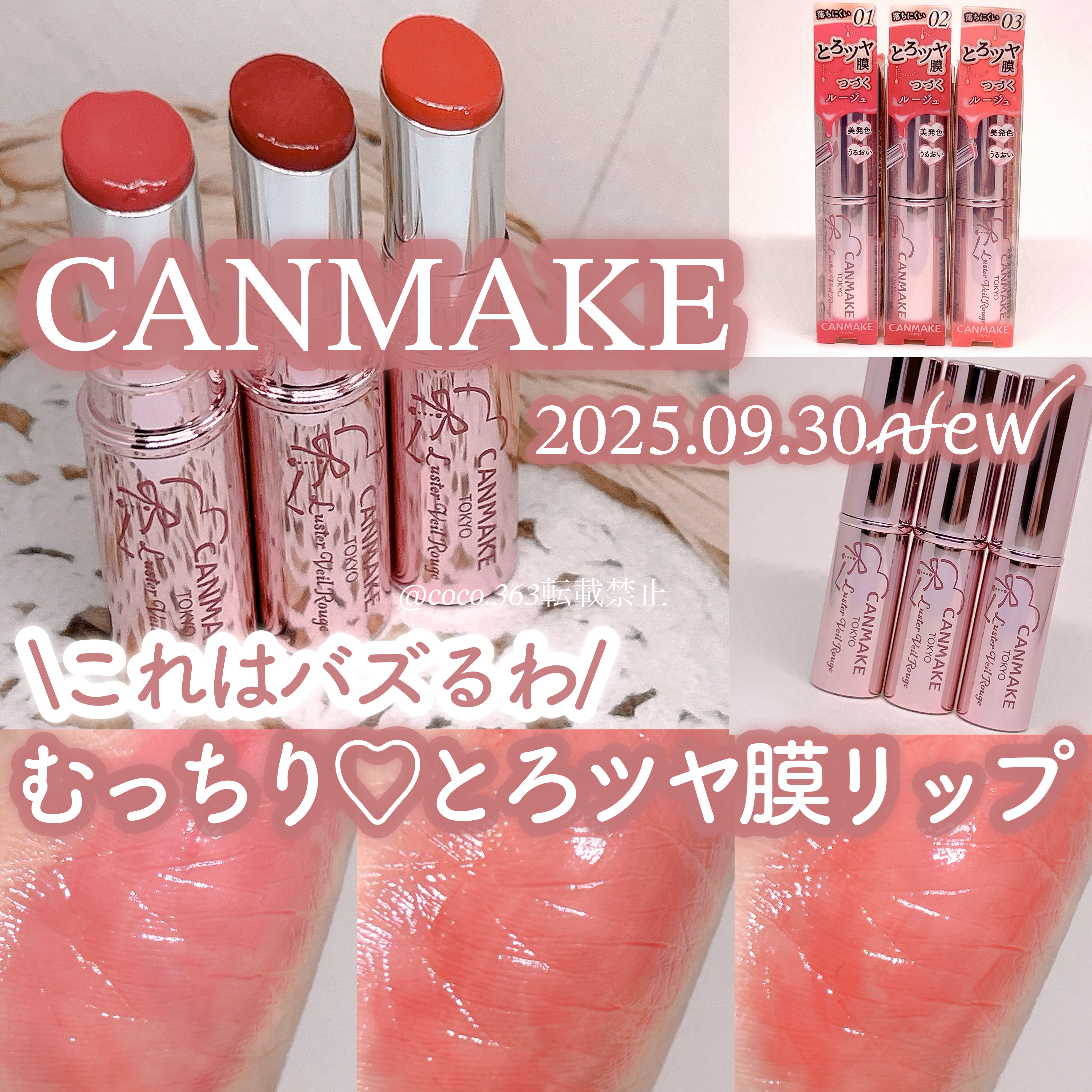 ラスターヴェールルージュ/キャンメイク/口紅を使ったクチコミ（1枚目）