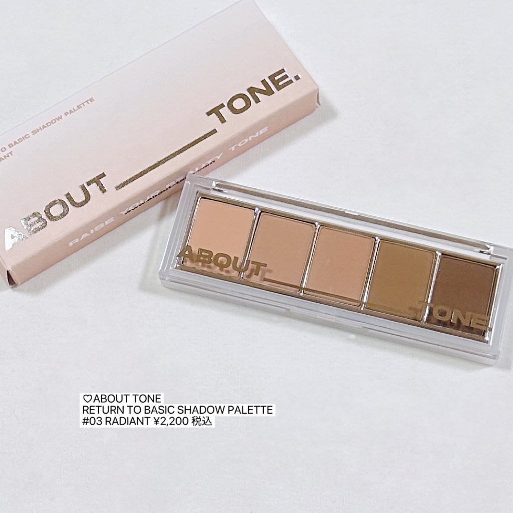 リターントゥーベーシックシャドウパレット/ABOUT TONE/アイシャドウパレットを使ったクチコミ(4枚目)