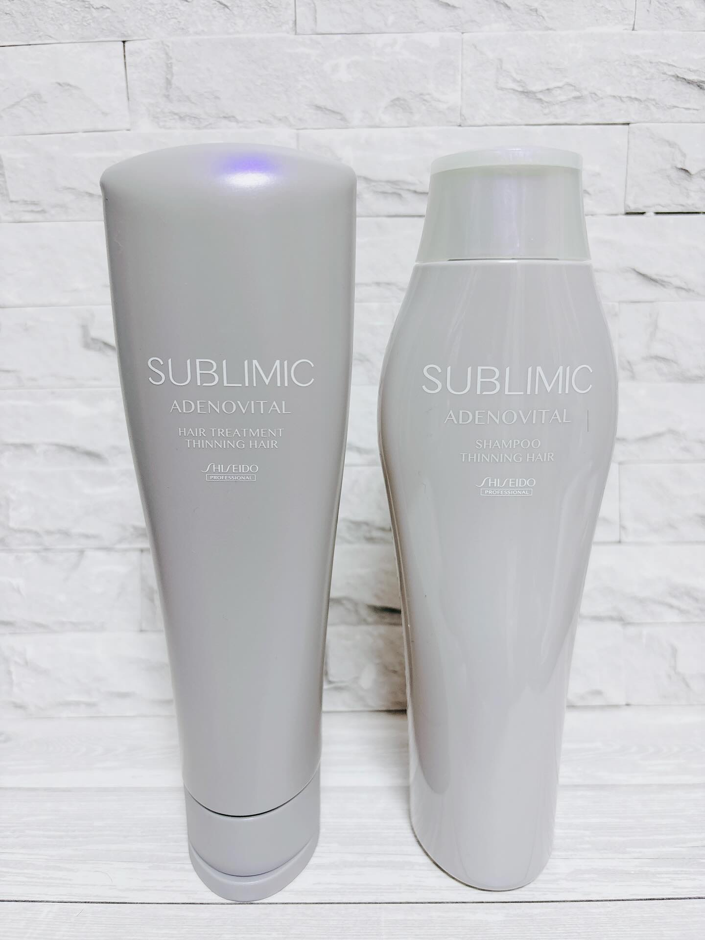 サブリミック 
アデノバイタル　シャンプー　トリートメント
使ってみました。

＊＊＊＊＊＊＊＊＊

【アデノバイタル シャンプー＆トリートメントの特徴】

🌱ハリ・コシやボリューム感
🌱薄毛や抜け毛など変化を感じ始めた髪に
🌱頭皮と
