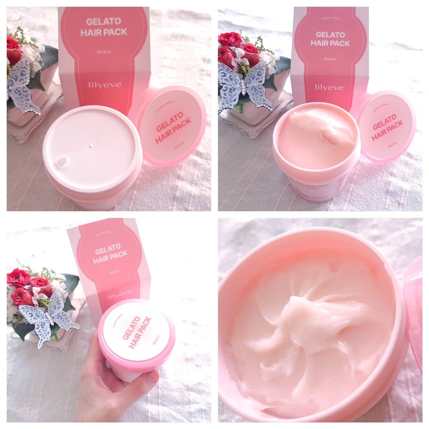 リペアターンジェラートヘアパック バウンシーベリー/リリーイブ/洗い流すヘアトリートメントを使ったクチコミ(3枚目)