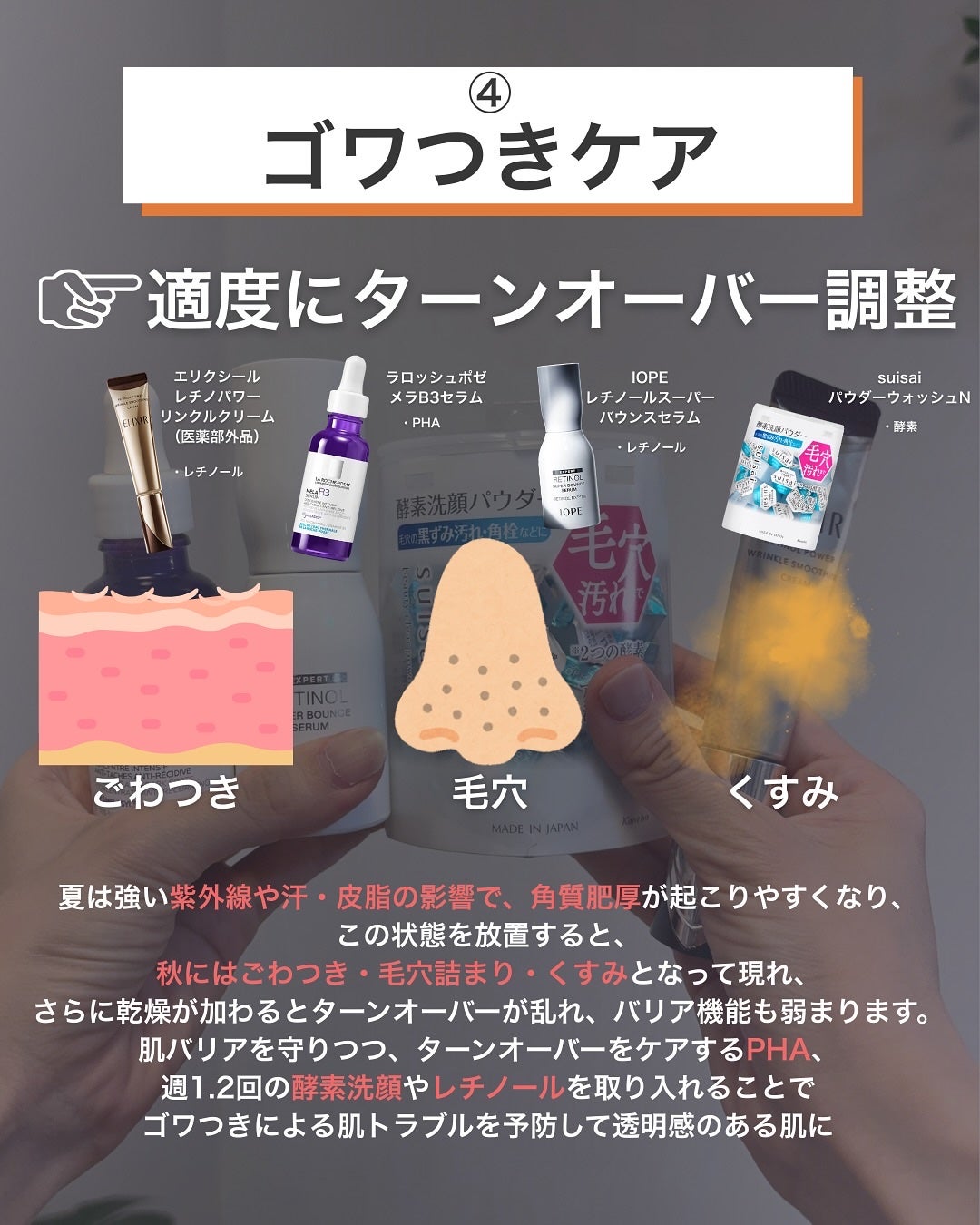 なぎ | スキンケア薬剤師 on LIPS 「肌トラブルに要注意⚠️こんばんは、なぎです💡徐々に秋めいた気候..」(6枚目)
