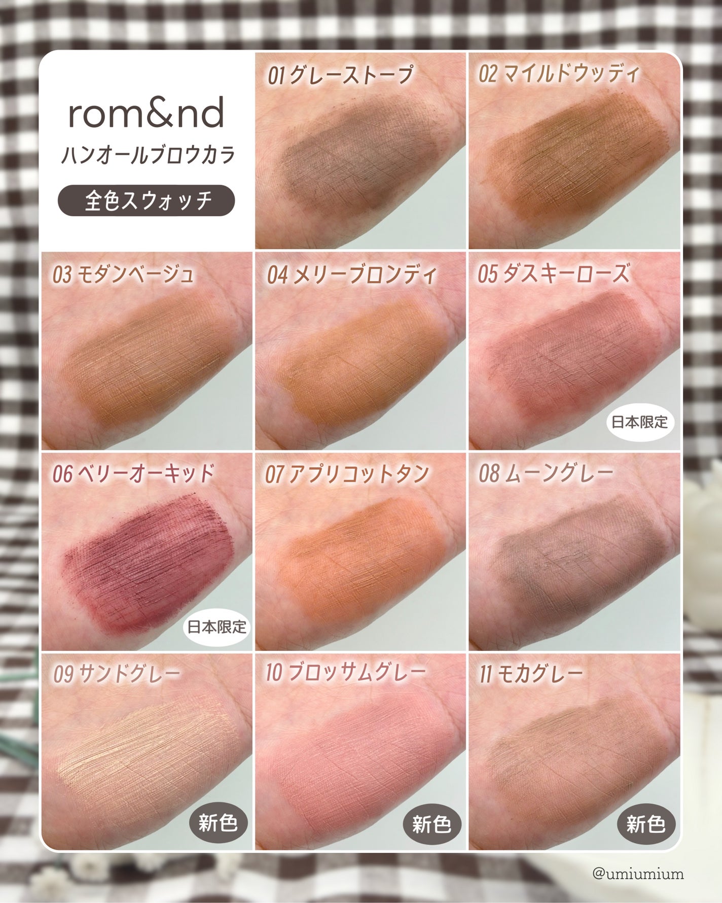 ハンオールブロウカラ/rom&nd/眉マスカラを使ったクチコミ(6枚目)