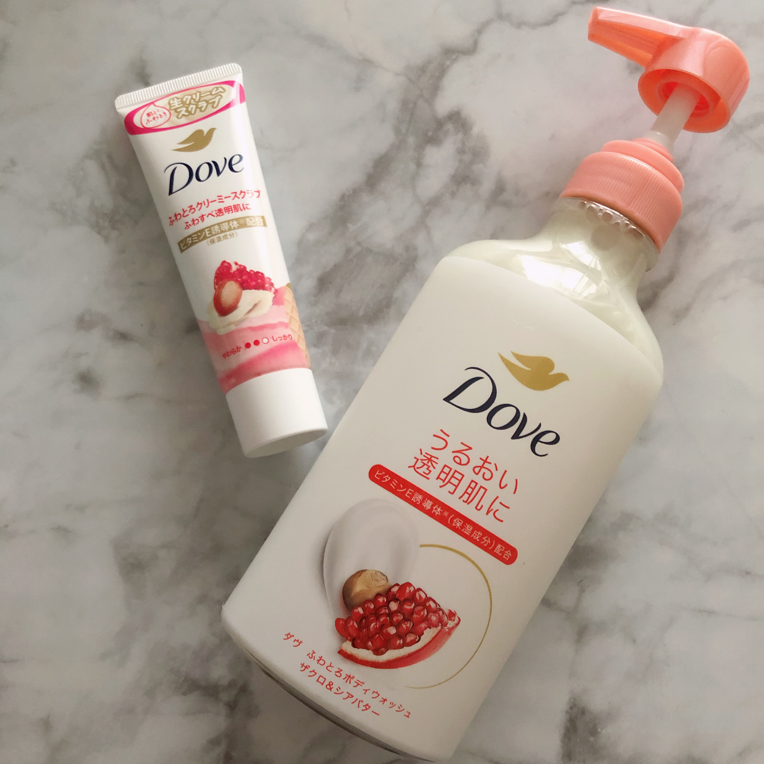 ダヴ ふわとろクリーミースクラブ ザクロ＆シアバター/ダヴ/ボディスクラブを使ったクチコミ（1枚目）