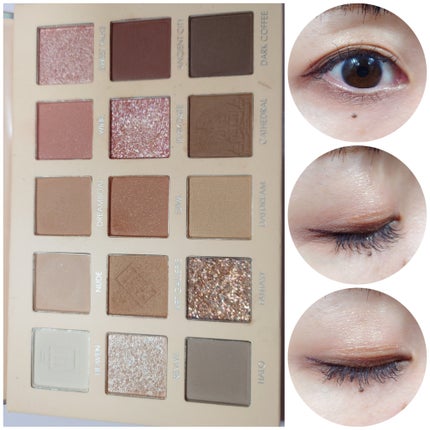 GO TRAVEL 15色アイシャドウパレット/FOCALLURE/アイシャドウパレットを使ったクチコミ(2枚目)