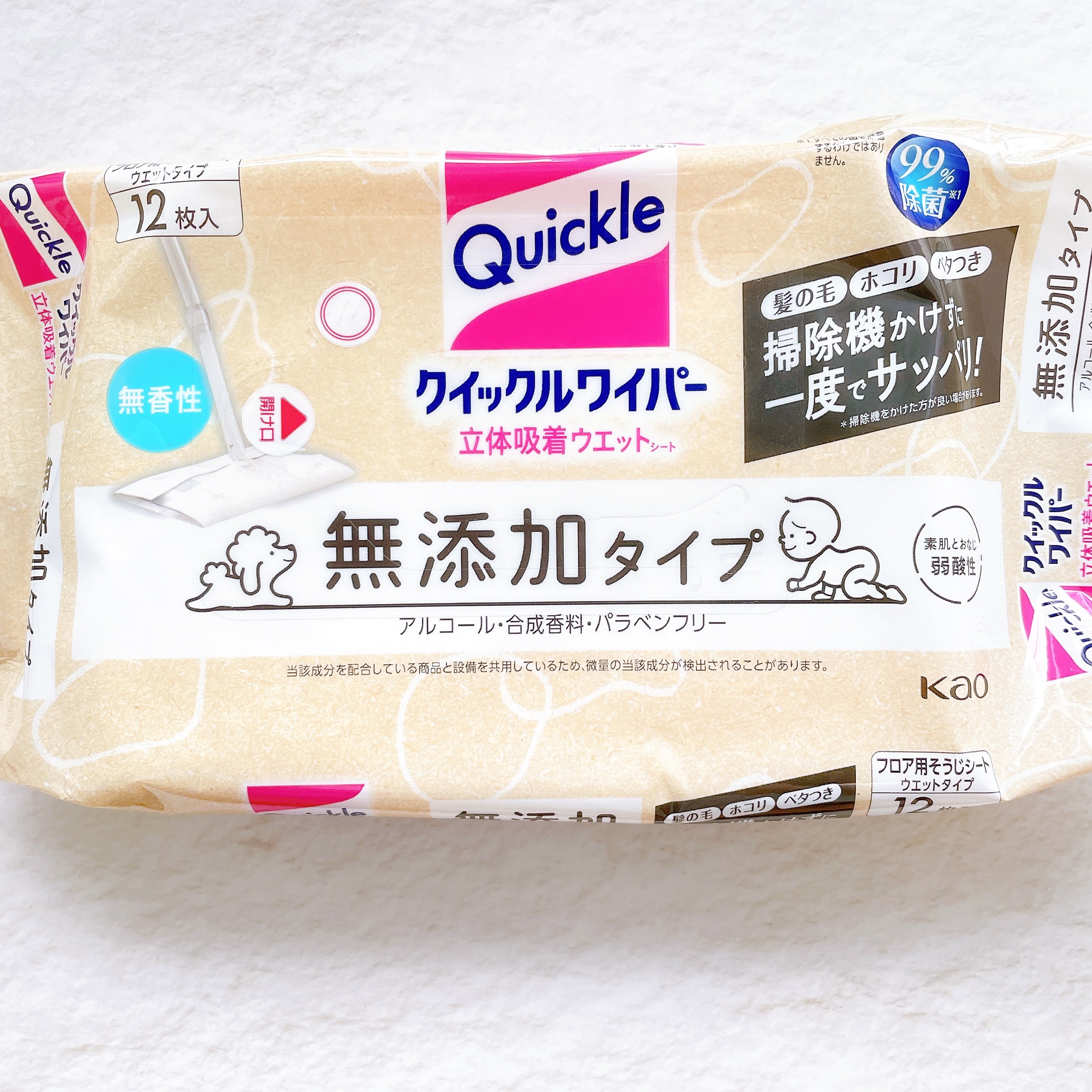 クイックルワイパー 立体吸着ウエットシート 無添加タイプ/クイックル/その他を使ったクチコミ（2枚目）