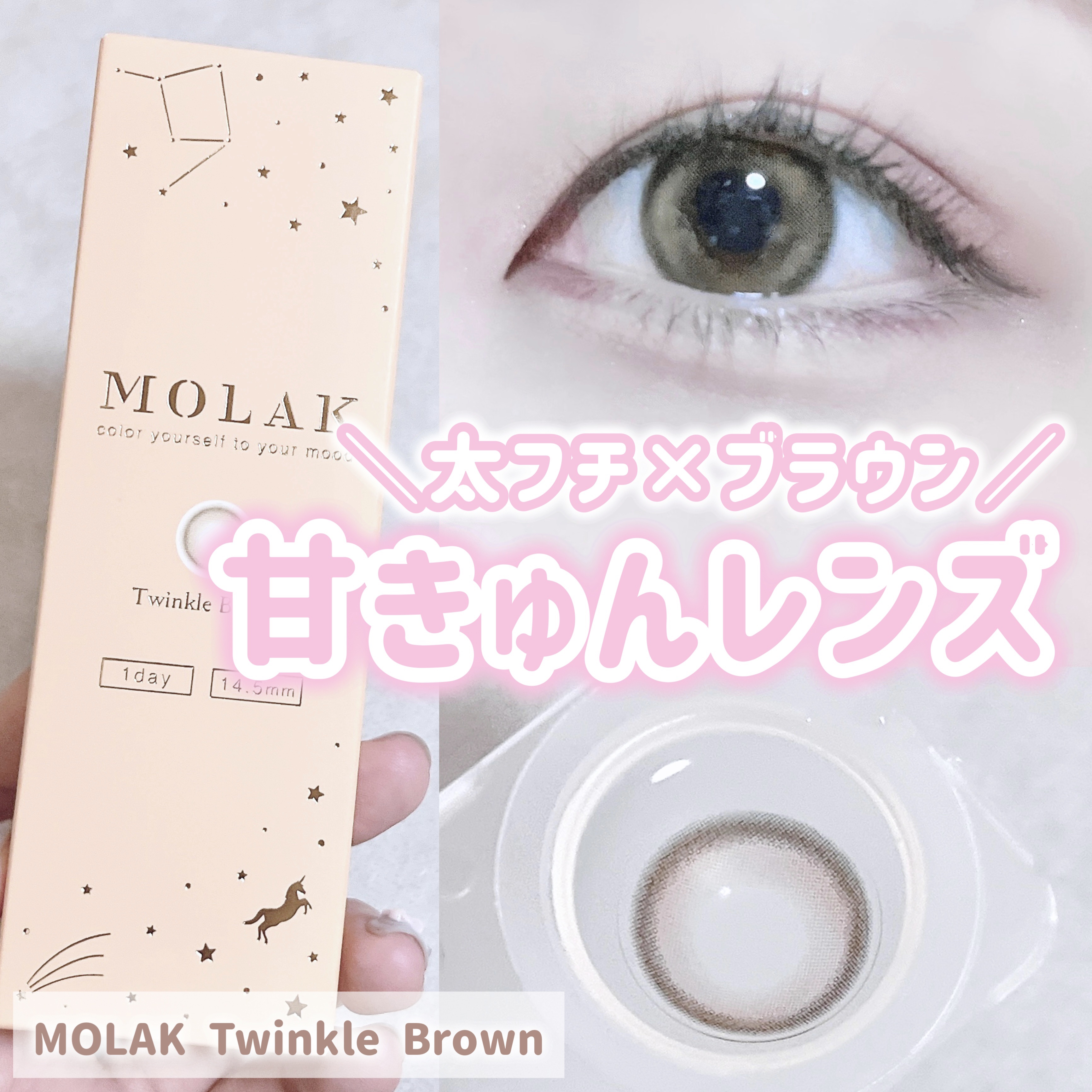 MOLAK 1day トゥインクルブラウン/MOLAK/ワンデー（１DAY）カラコンを使ったクチコミ（1枚目）