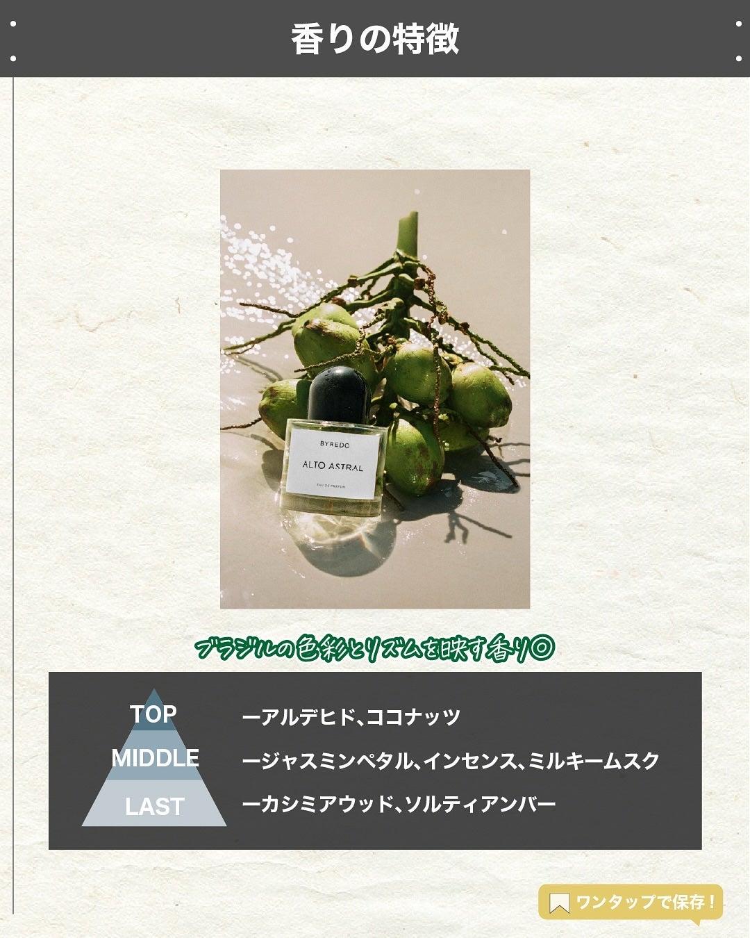 エスログ┊1日1分のモテ香水紹介 on LIPS 「.『人気香水新作登場』🌳製品情報🌳BYREDOアルトアストラル..」(3枚目)