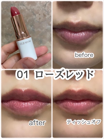 ラスティングステイリップカラー/CEZANNE/口紅・グロス・リップライナー・リップケアを使ったクチコミ(3枚目)