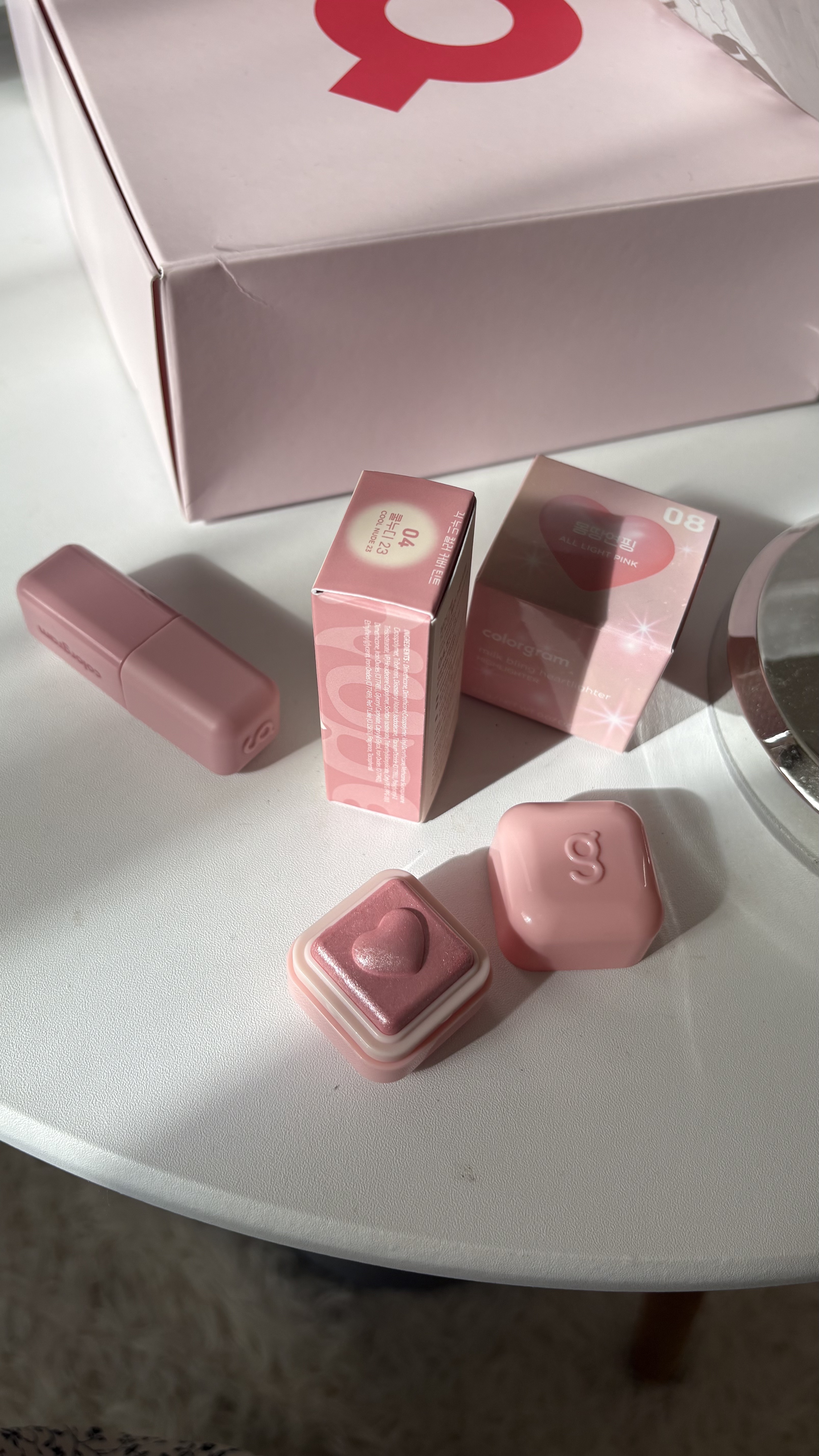 ミルクブリンハートライター 02 ピンクハート/Colorgram/パウダーハイライトを使ったクチコミ（2枚目）