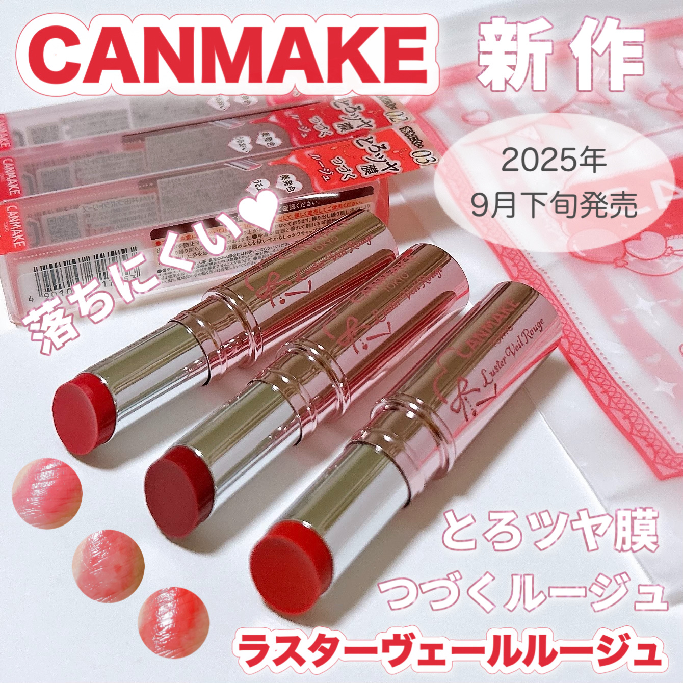 ラスターヴェールルージュ/キャンメイク/口紅を使ったクチコミ（1枚目）