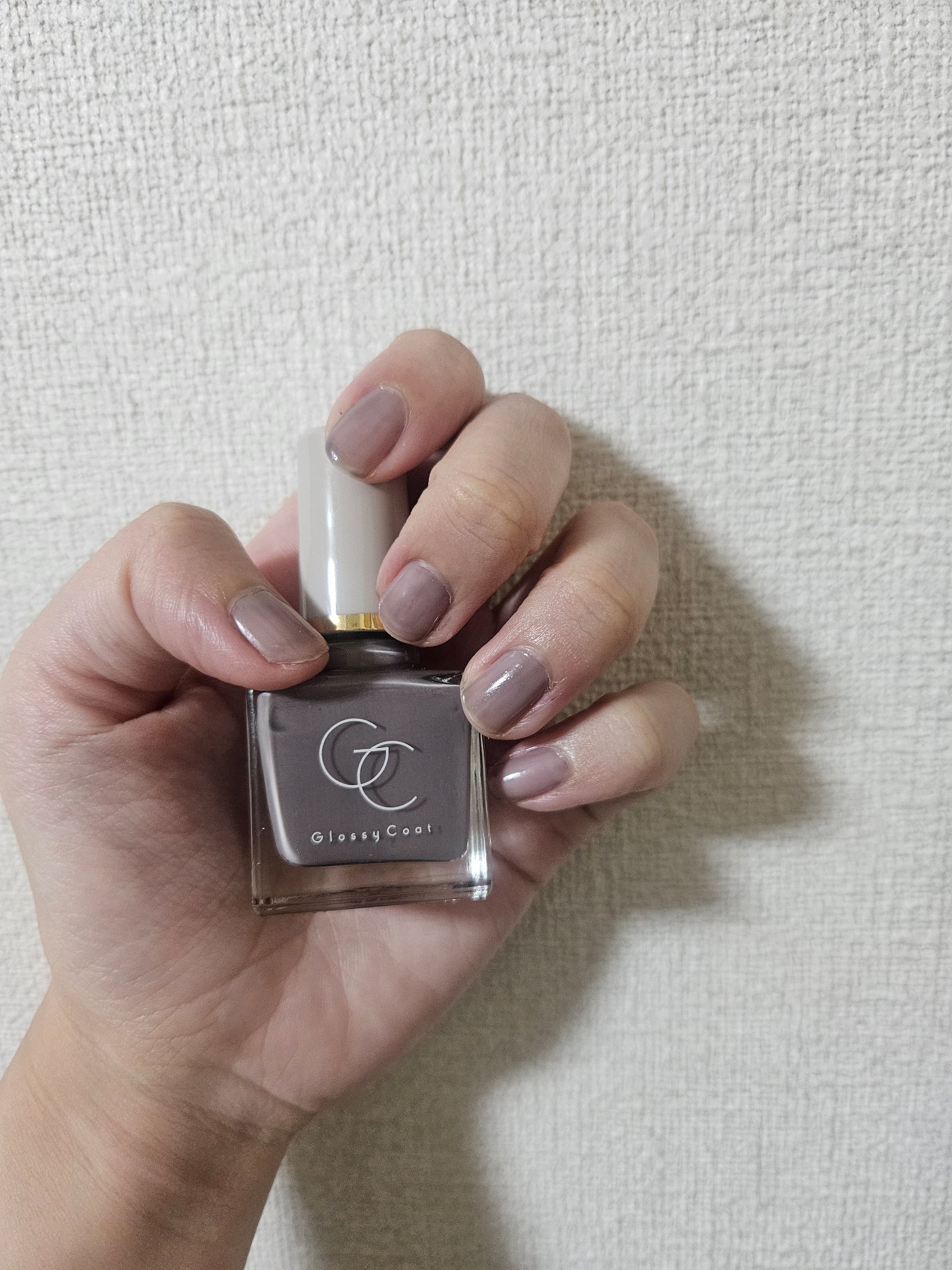 グロッシーコート ラベンダーグレージュ/スキューズミー/オールインワンネイルを使ったクチコミ（1枚目）