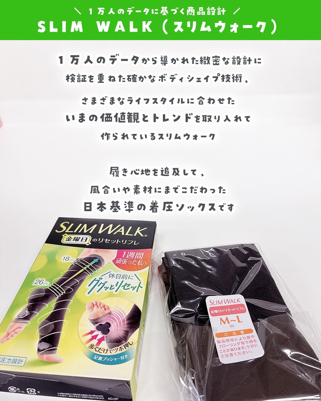 金曜日のリセットリフレ/SLIMWALK/着圧ソックス・レギンスを使ったクチコミ(2枚目)