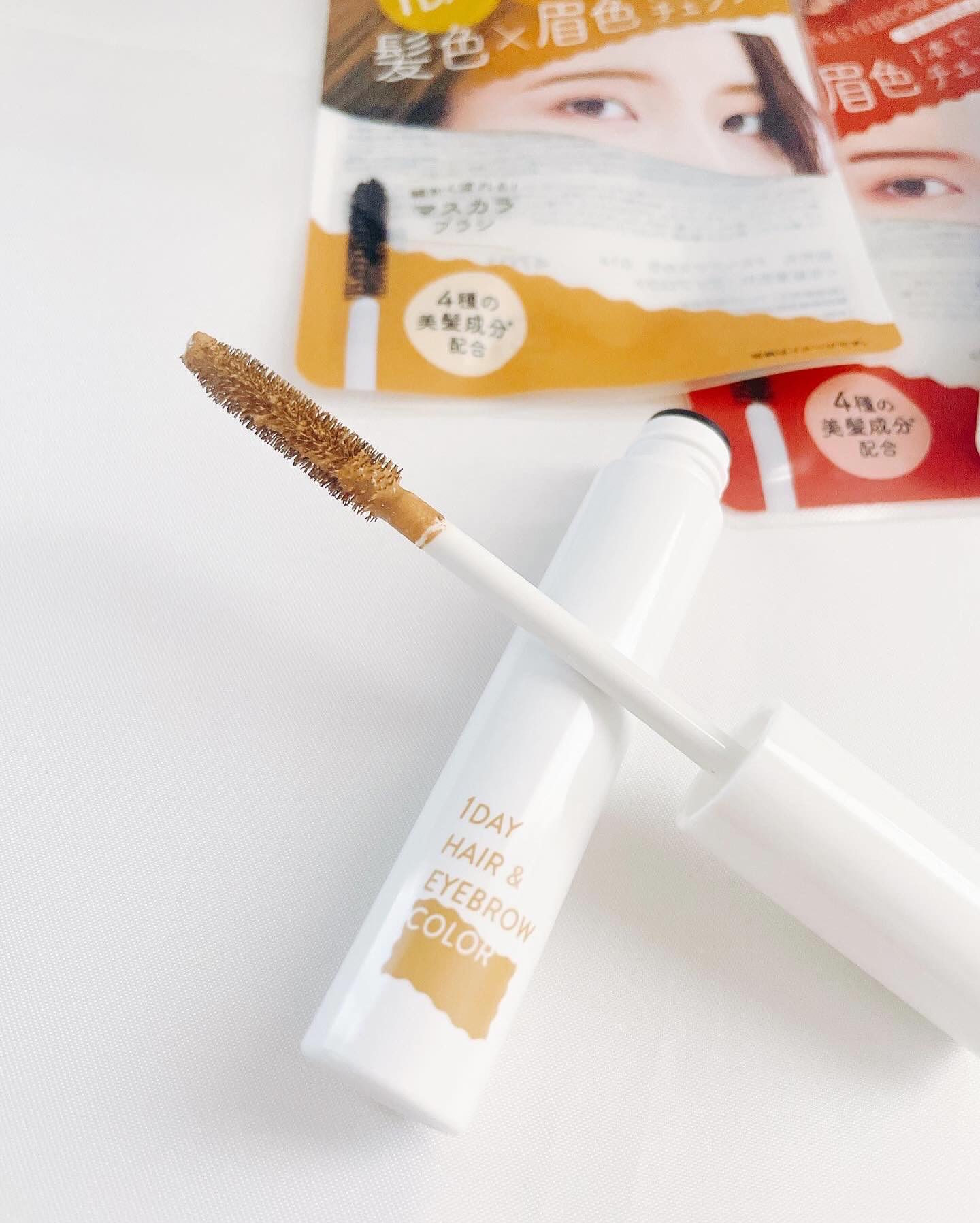 １dayヘア＆アイブロウカラー/フレンド株式会社/眉マスカラを使ったクチコミ（2枚目）