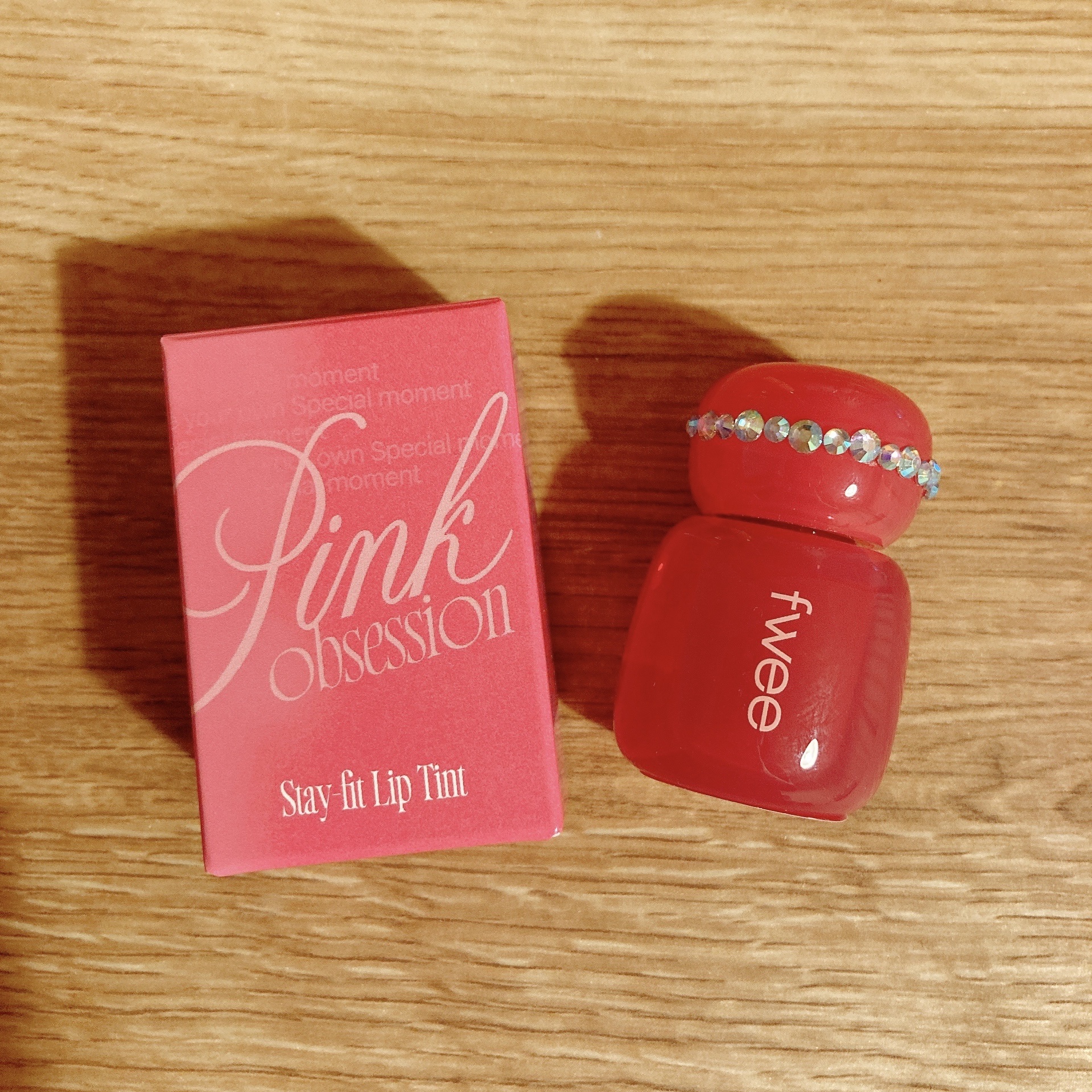 フィー ピンクオブセッションステイフィットティント/fwee/リップティントを使ったクチコミ（1枚目）