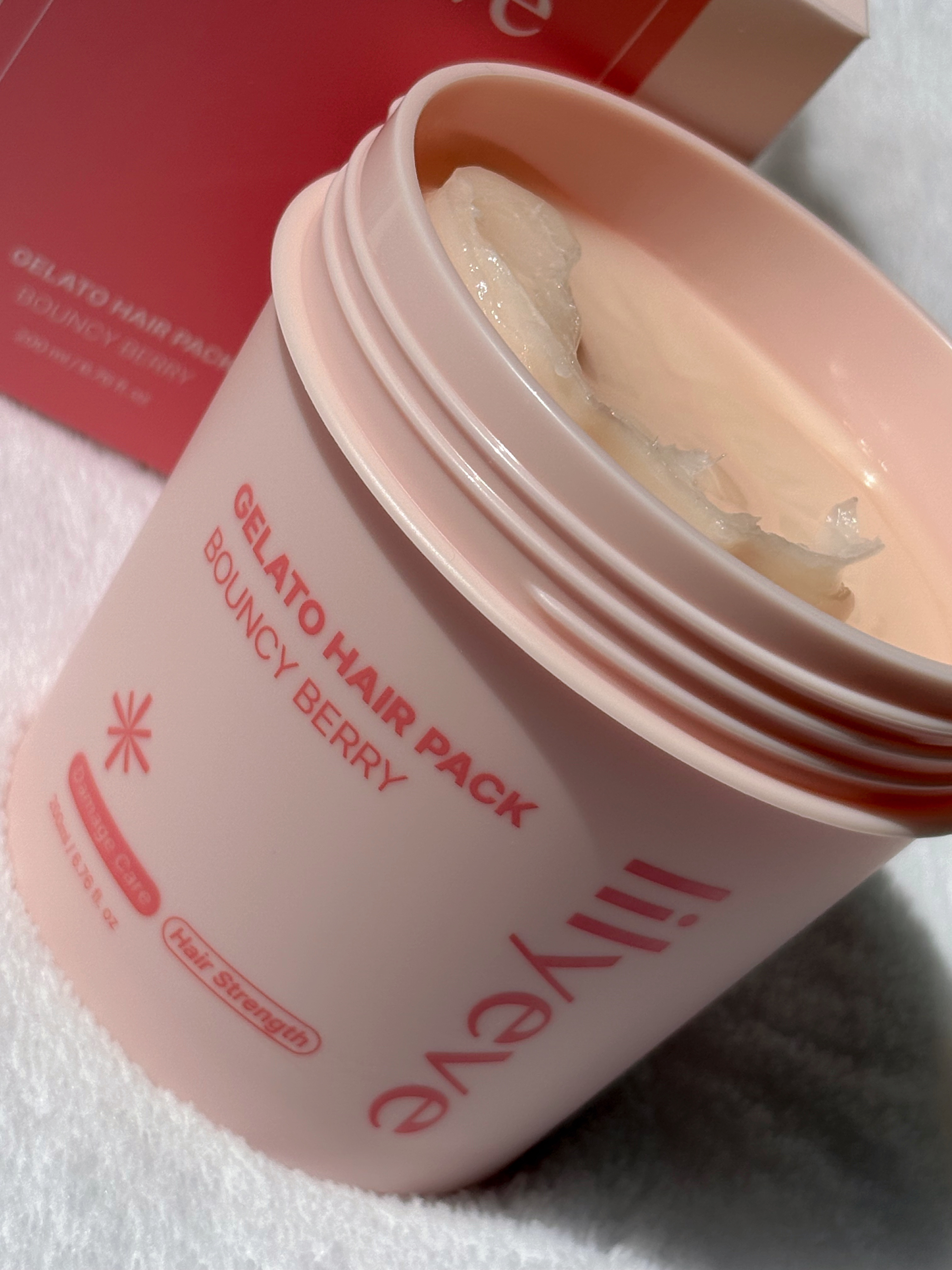リペアターンジェラートヘアパック バウンシーベリー/リリーイブ/洗い流すヘアトリートメントを使ったクチコミ（2枚目）