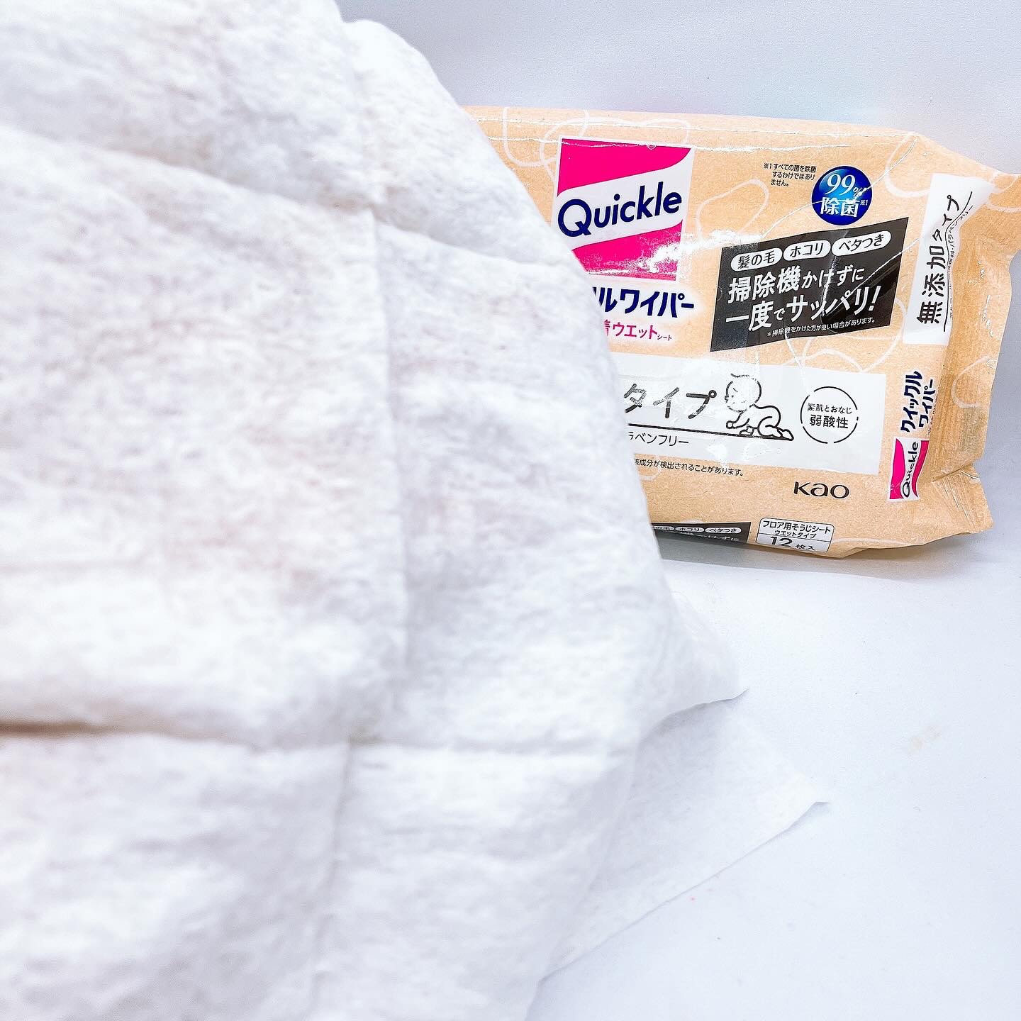 クイックルワイパー 立体吸着ウエットシート 無添加タイプ/クイックル/その他を使ったクチコミ（3枚目）