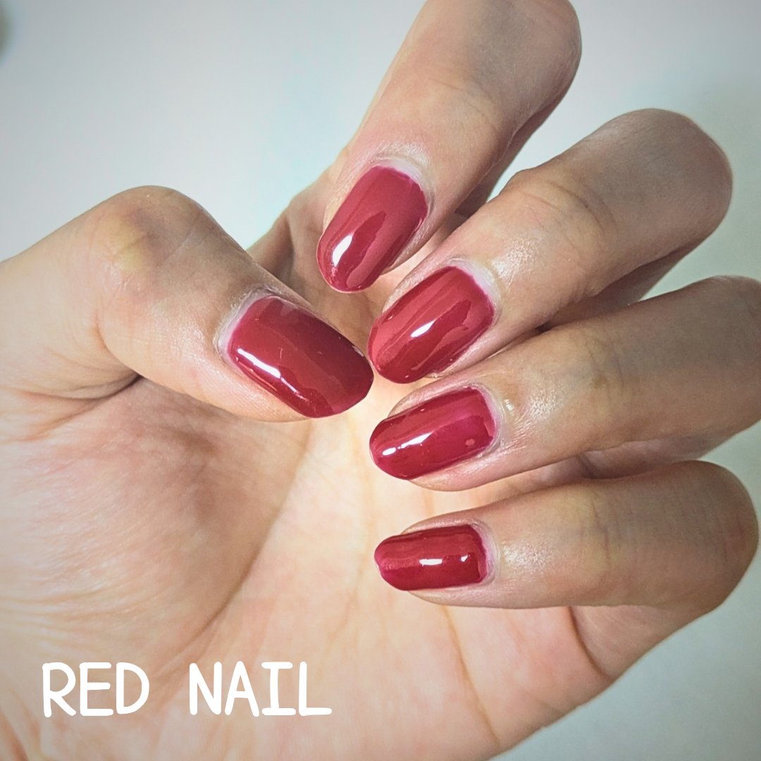 BRG ジェルネイル 22 レッド/DAISO/ジェルネイルを使ったクチコミ（1枚目）