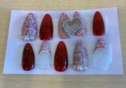 #秋冬ネイル,#ツイードネイルのネイルデザイン