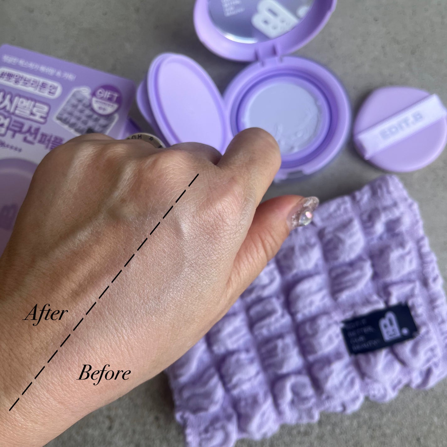 マシュマロトーンアップクッション/EDIT.B/クッションファンデーションを使ったクチコミ(5枚目)