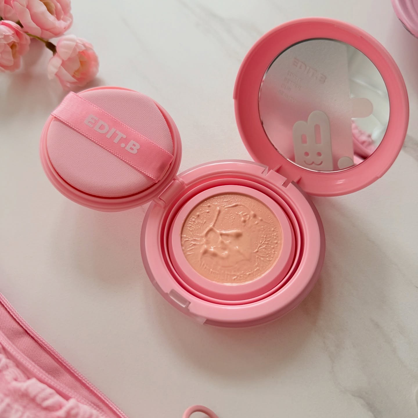 マシュマロトーンアップクッション ピンク/EDIT.B/クッションファンデーションを使ったクチコミ（2枚目）