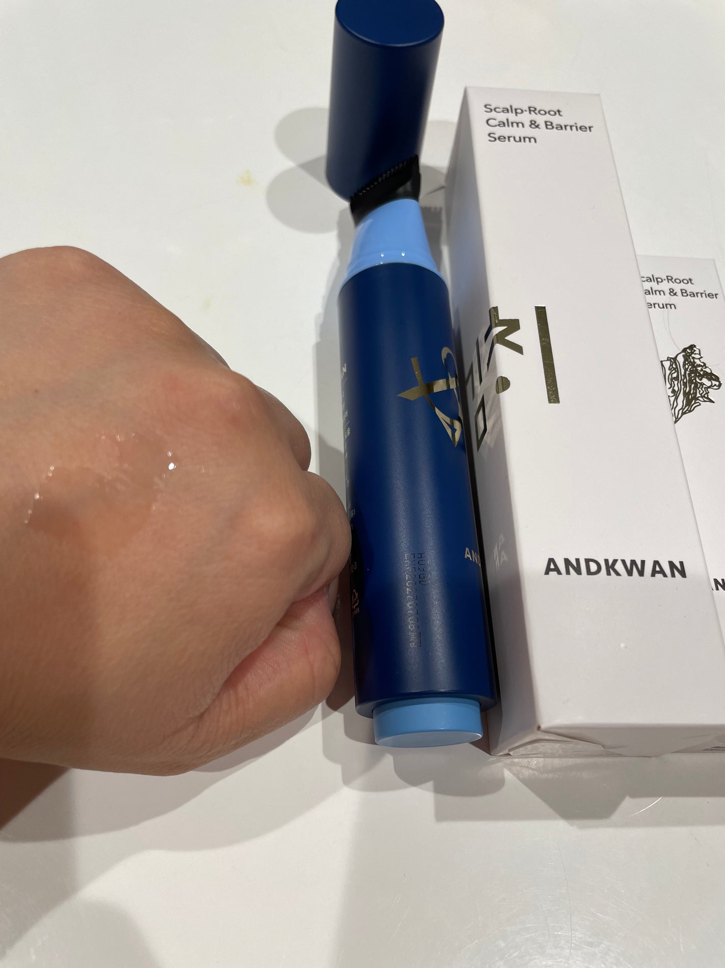 Scalp Root Calm & Barrier(コンブ一体型+リフィル セット)/ANDKWAN/スカルプブラシを使ったクチコミ(2枚目)