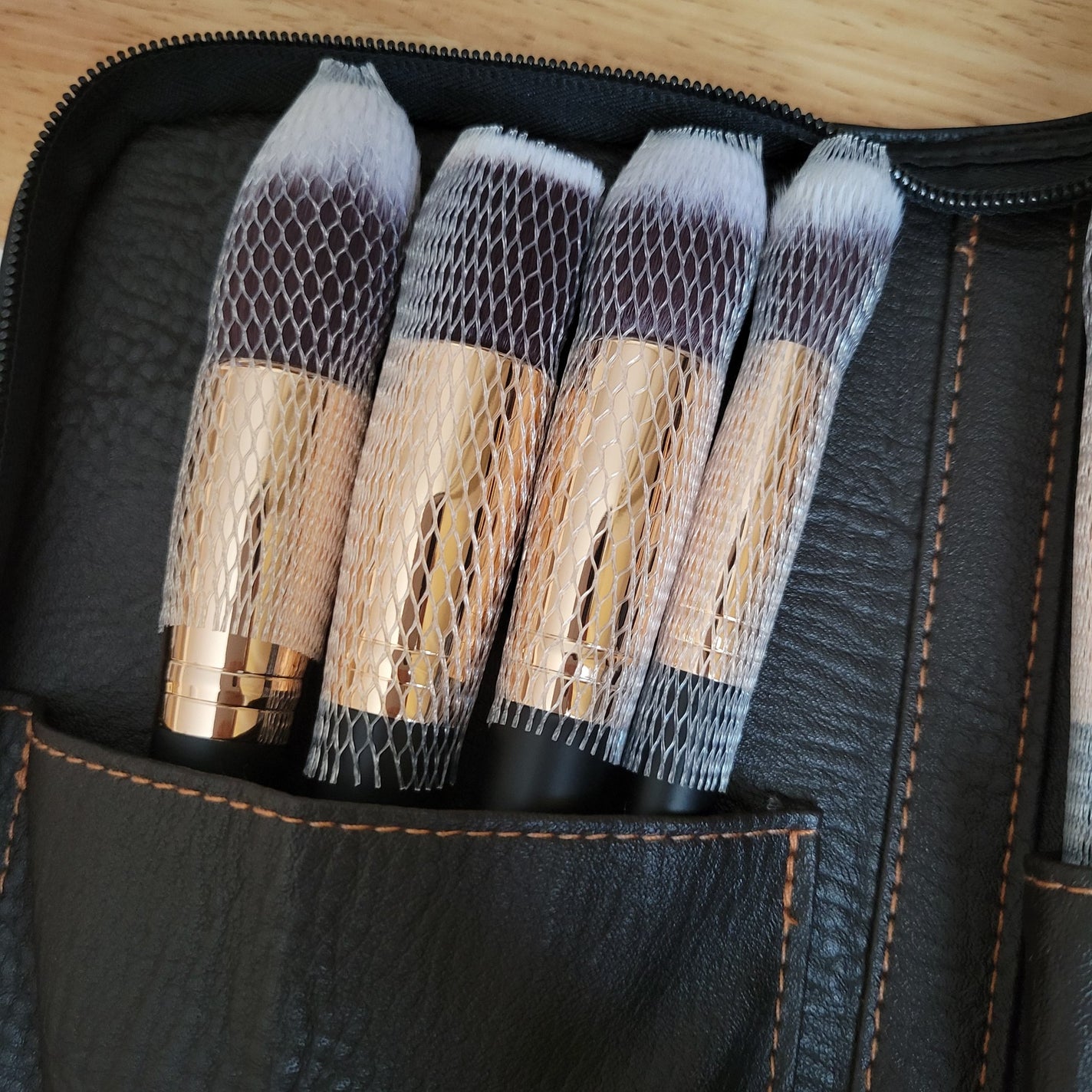貴族のゴールド メイクブラシ11本セット 化粧ポーチ付き/SIXPLUS/メイクブラシを使ったクチコミ(6枚目)