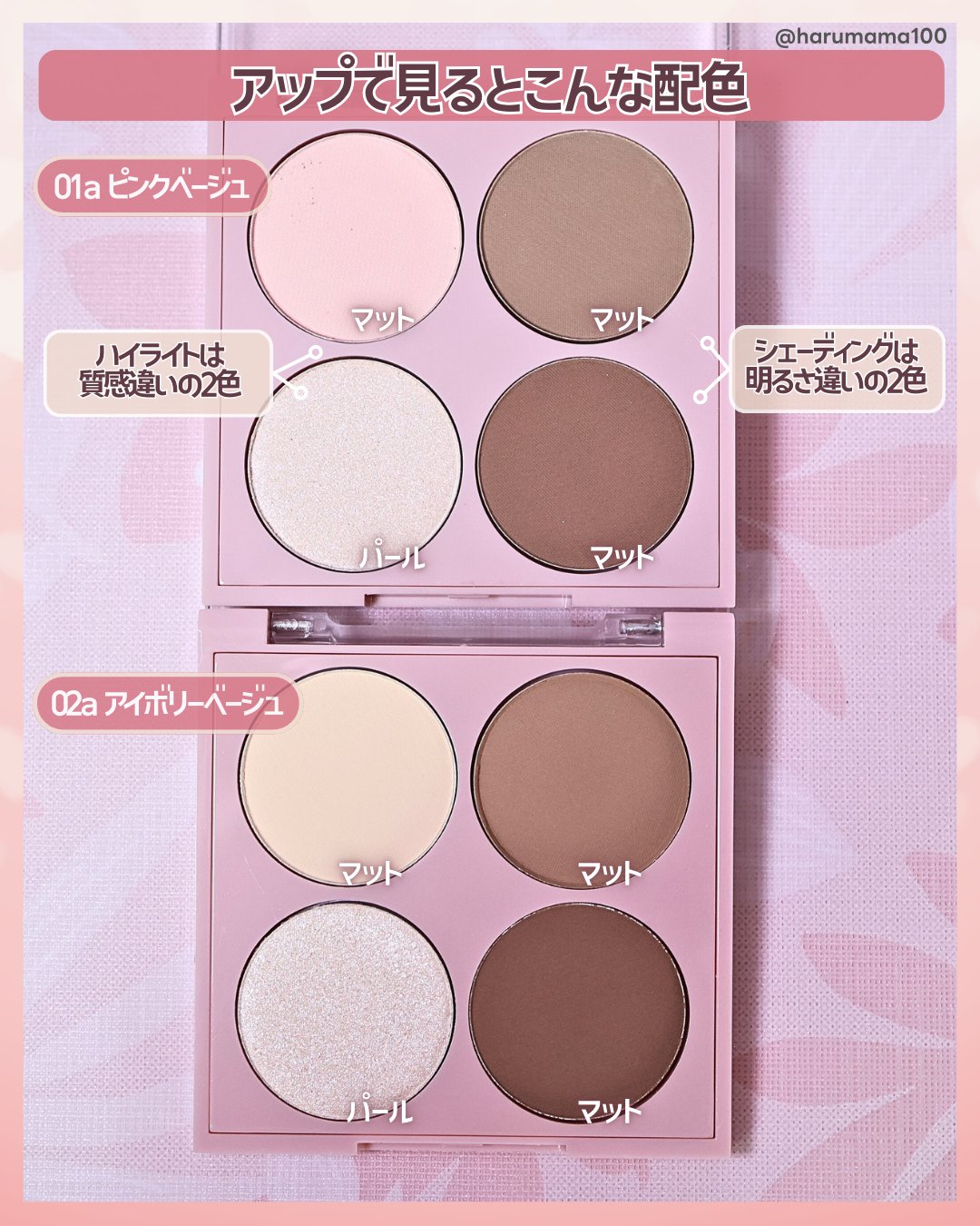 KM ハイライト＆シェーディングパレット/Kyumme/シェーディングを使ったクチコミ（3枚目）