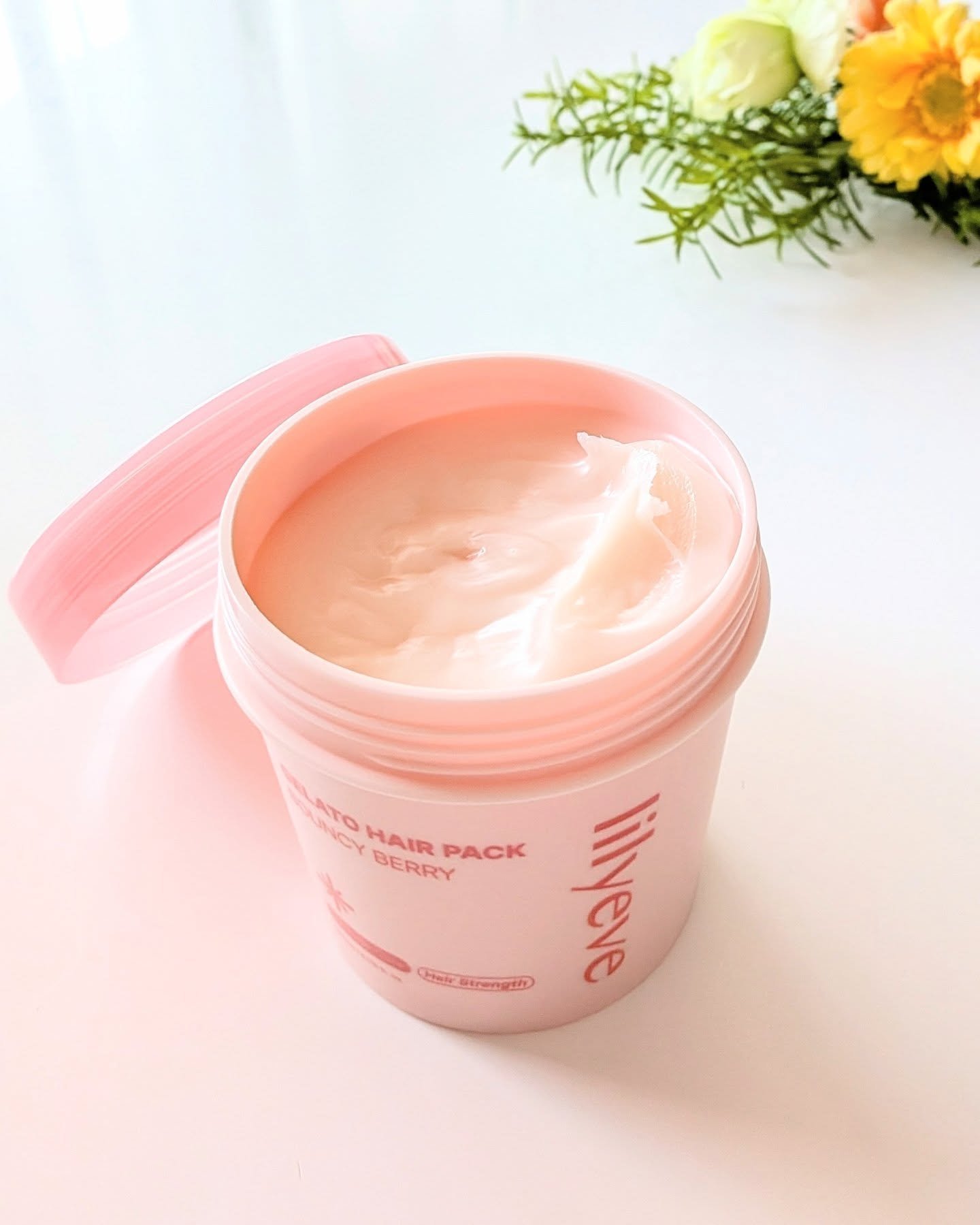 リペアターンジェラートヘアパック バウンシーベリー/リリーイブ/洗い流すヘアトリートメントを使ったクチコミ（2枚目）