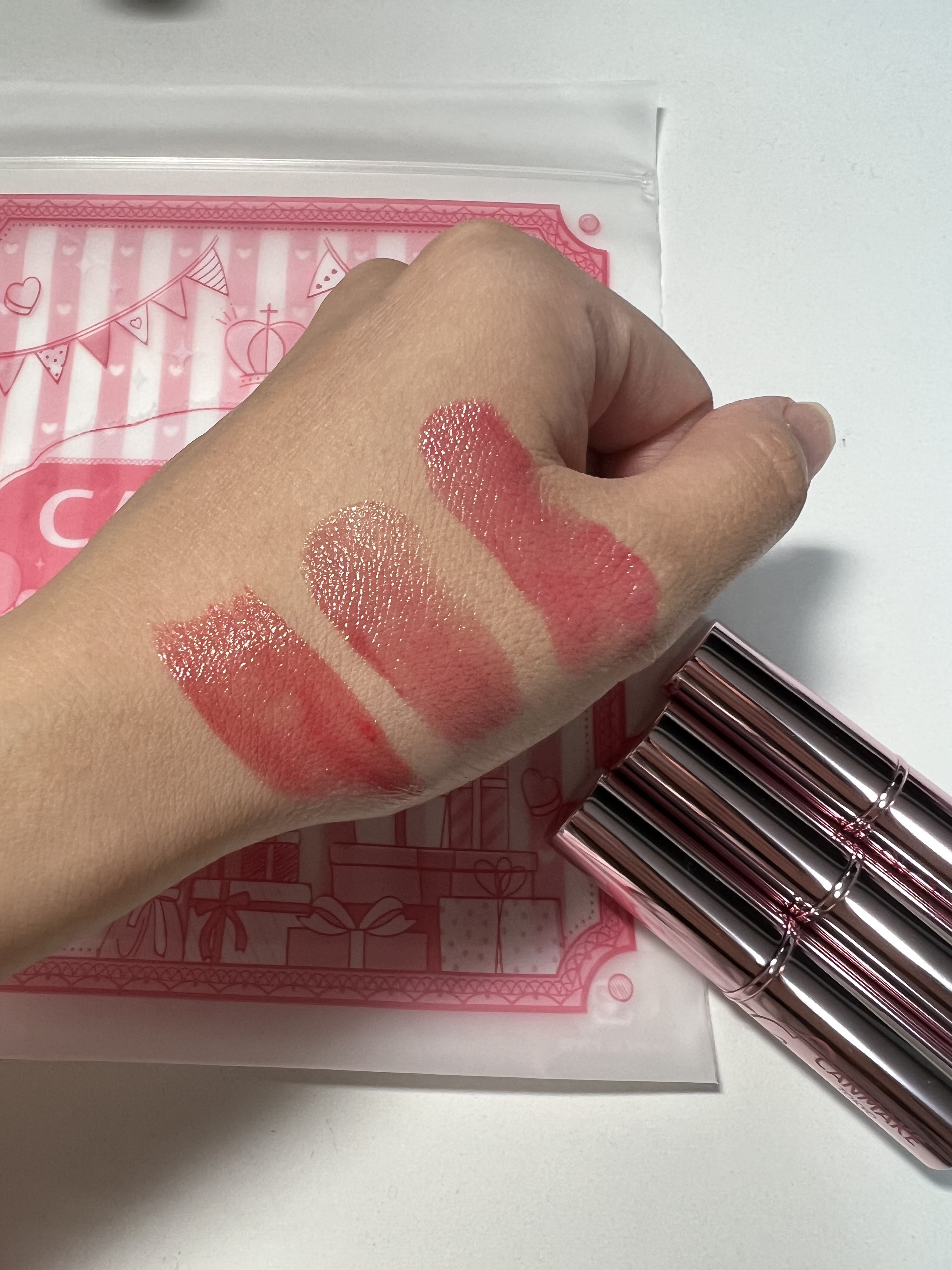 ラスターヴェールルージュ/キャンメイク/口紅を使ったクチコミ（2枚目）