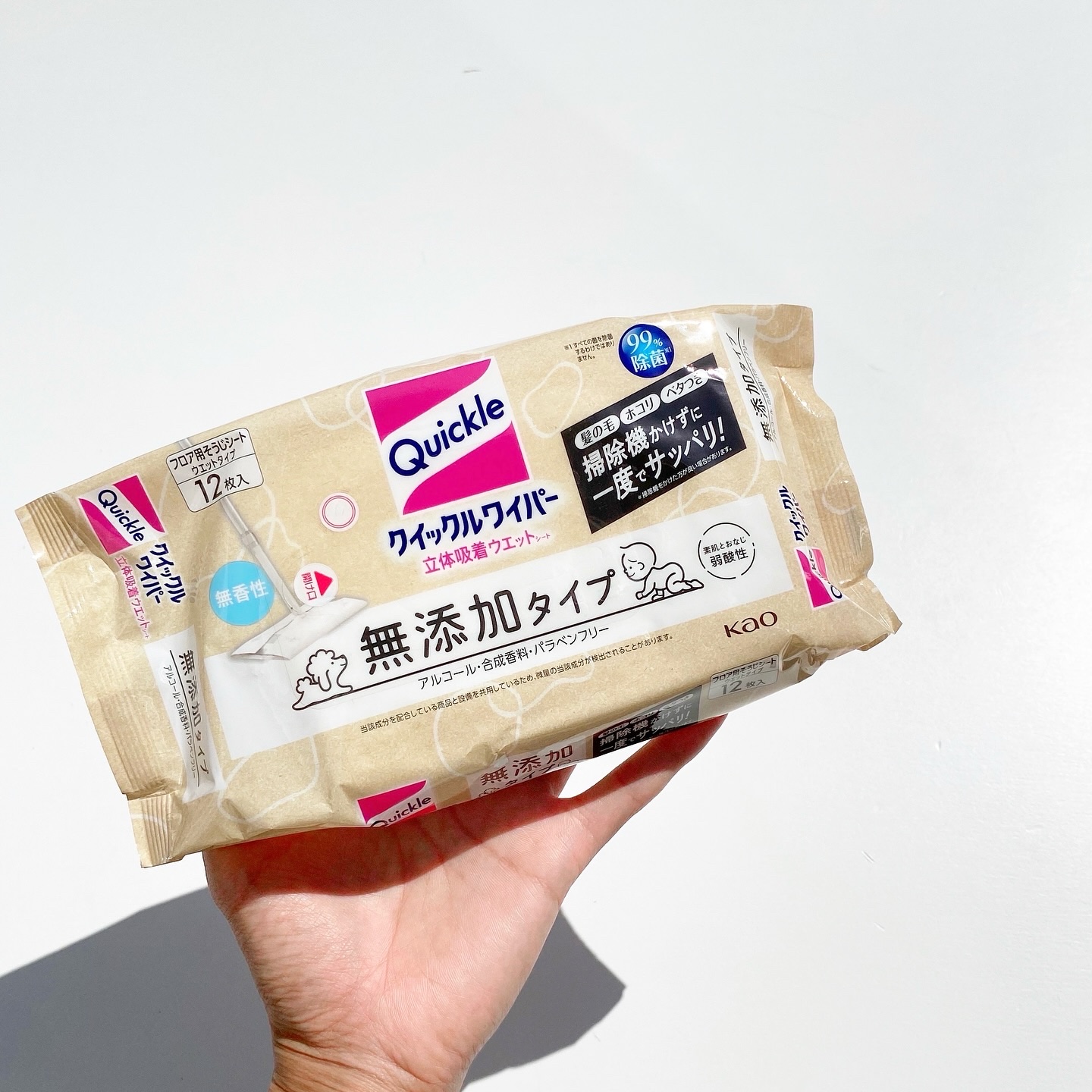 クイックルワイパー 立体吸着ウエットシート 無添加タイプ/花王/その他を使ったクチコミ（1枚目）