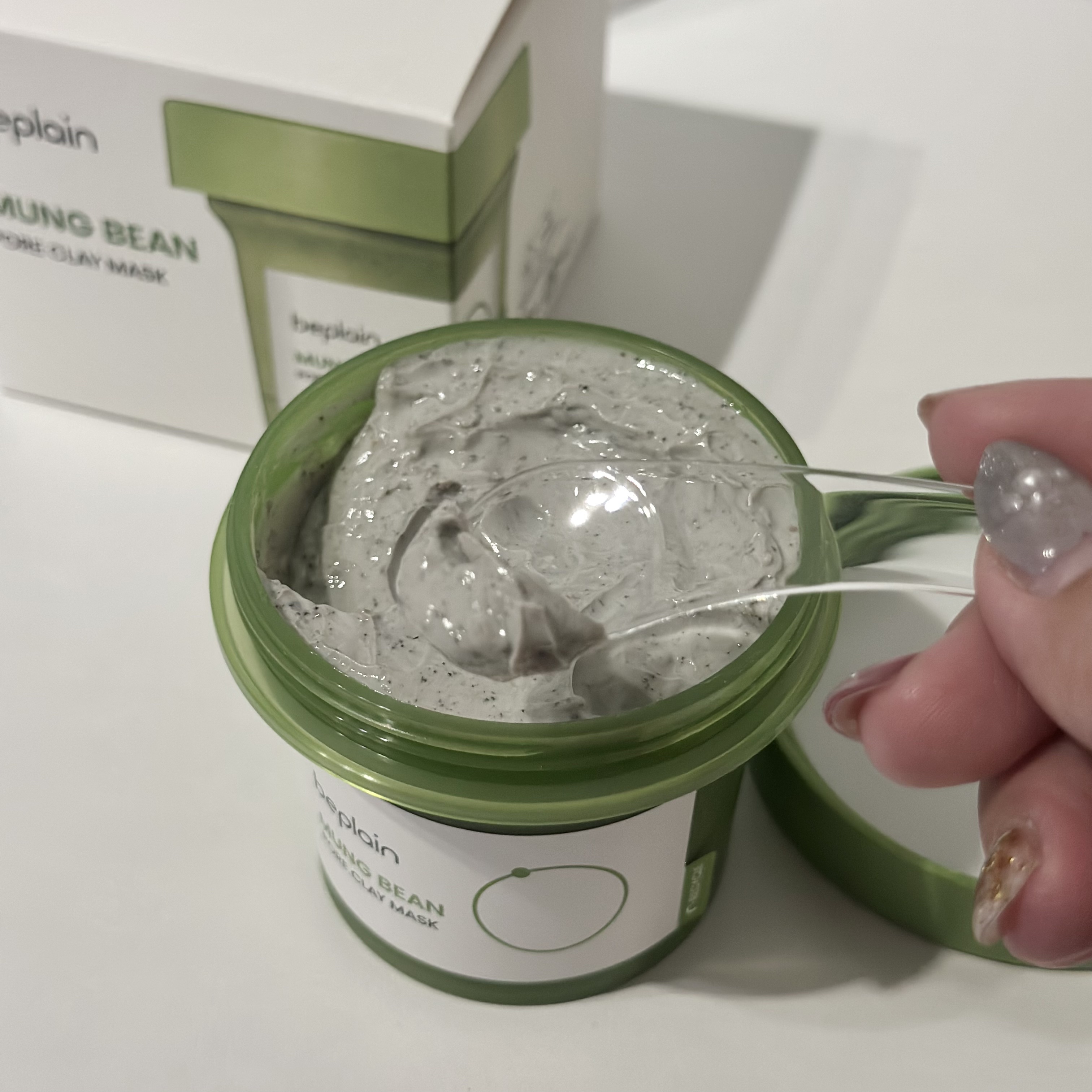 緑豆毛穴クレイパック/beplain/洗い流すパック・マスクを使ったクチコミ（2枚目）