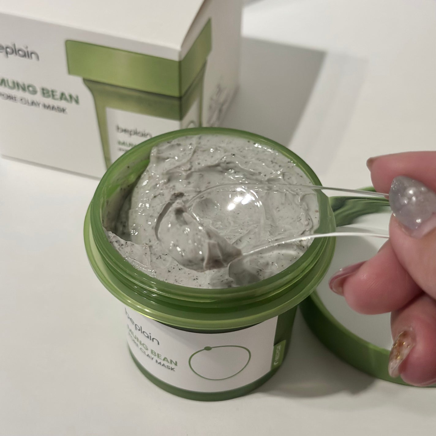 緑豆毛穴クレイパック/beplain/洗い流すパック・マスクを使ったクチコミ(2枚目)