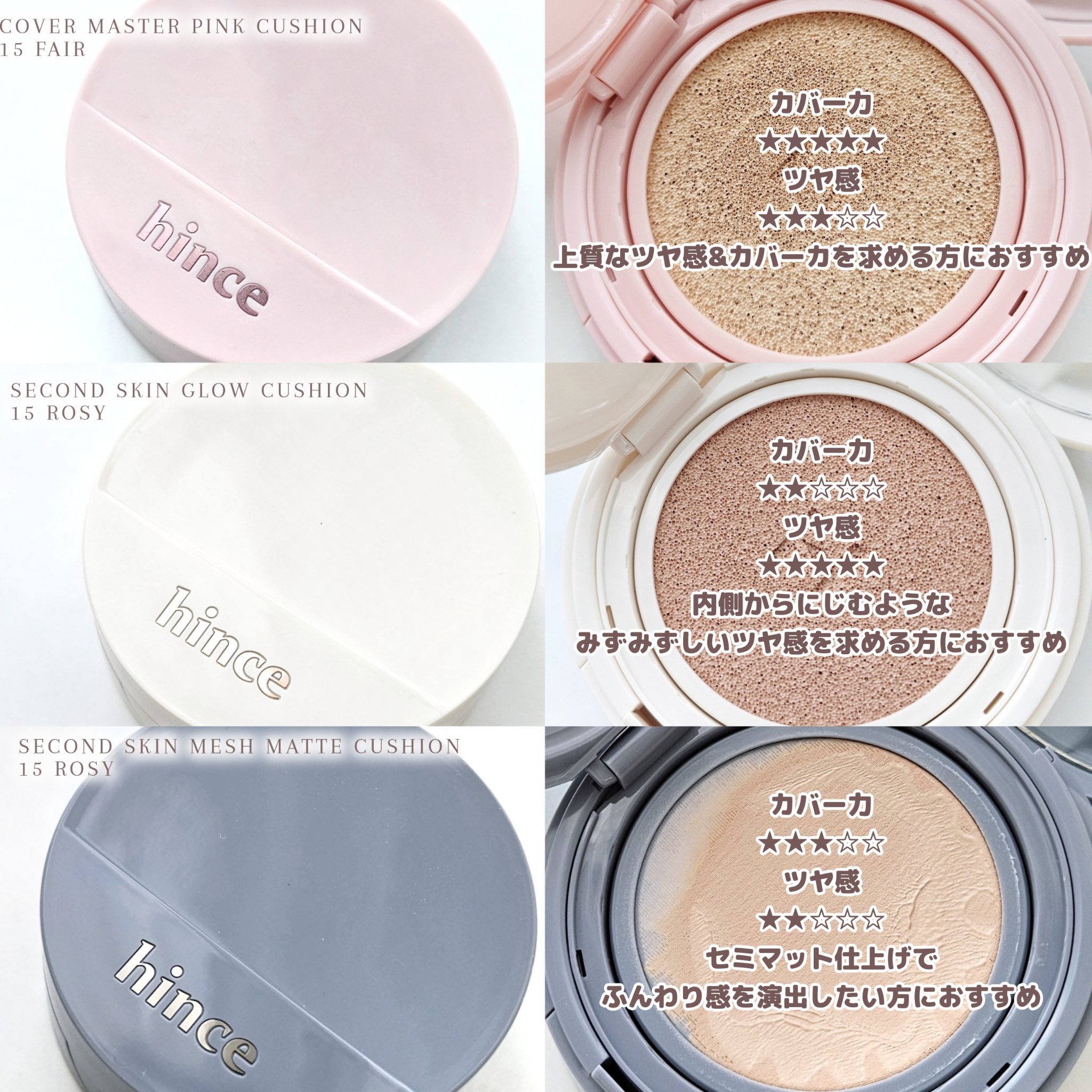 カバーマスターピンククッション/hince/クッションファンデーションを使ったクチコミ（2枚目）