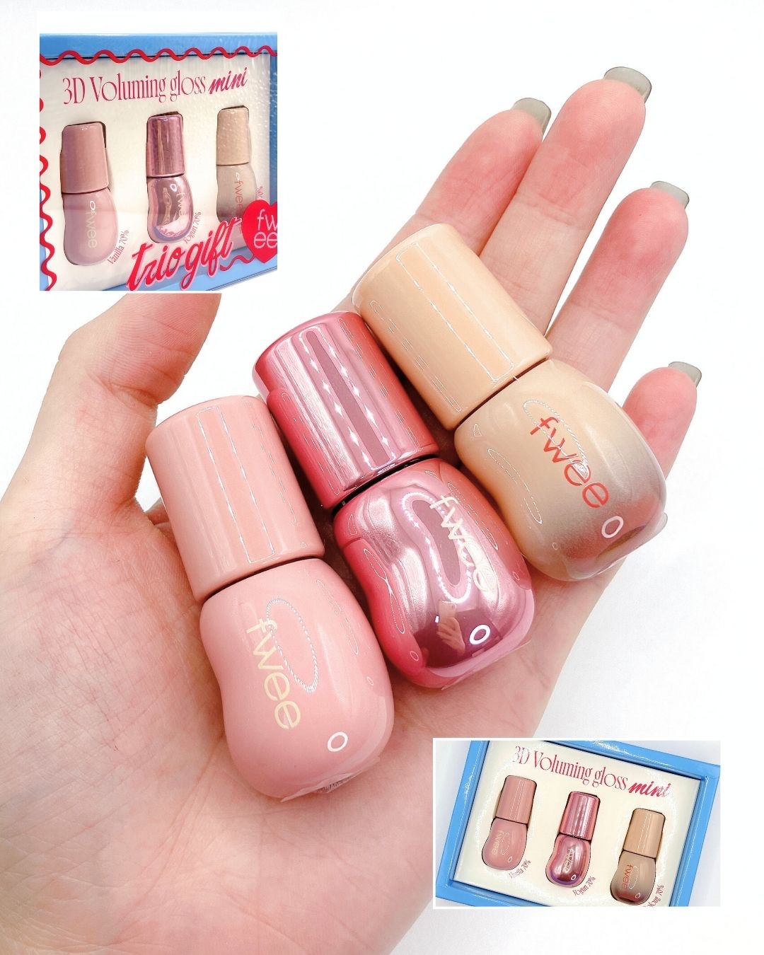 フィー 3Dボリューミンググロス/fwee/リップグロスを使ったクチコミ（1枚目）