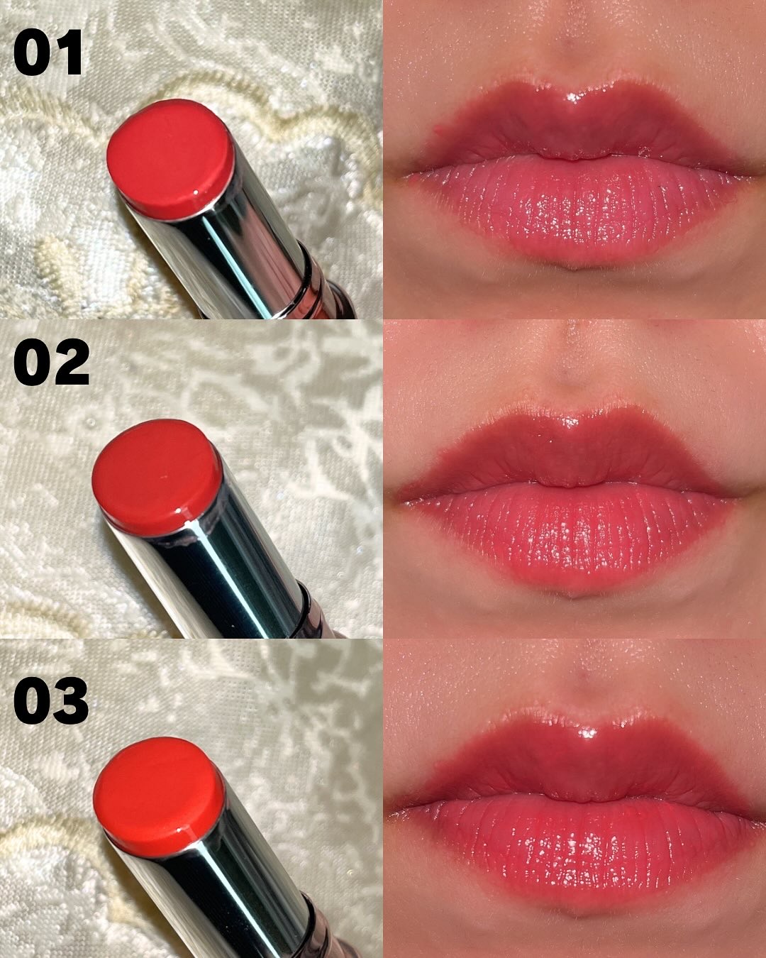 ラスターヴェールルージュ/キャンメイク/口紅を使ったクチコミ（2枚目）