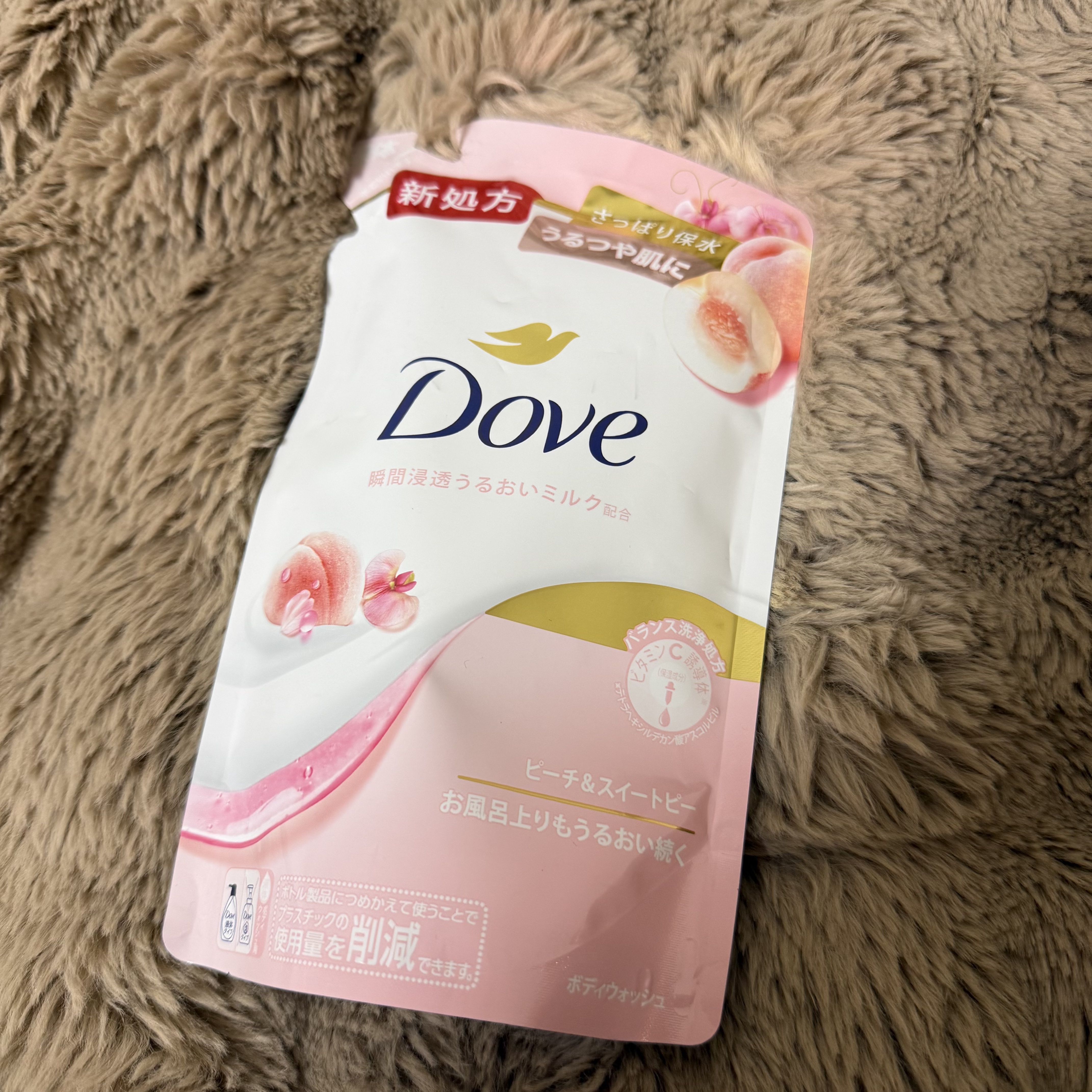 ボディウォッシュ ピーチ＆スイートピー つめかえ（330g）/ダヴ/ボディソープを使ったクチコミ（1枚目）