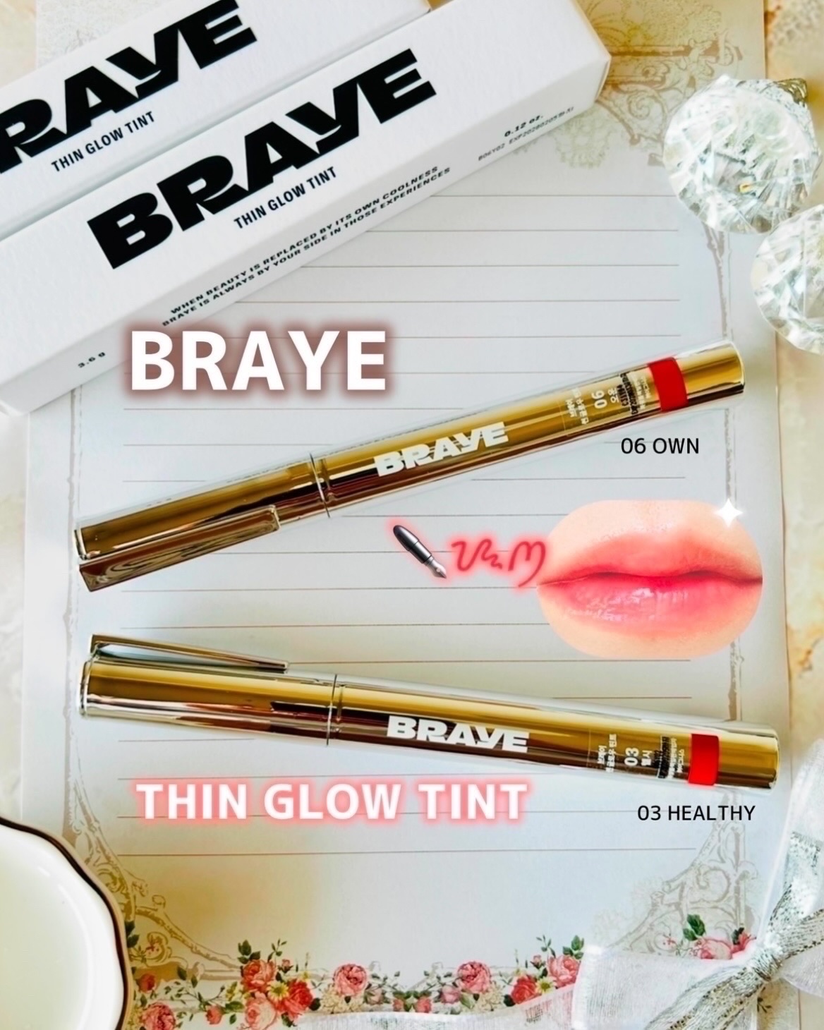 THIN GLOW TINT/BRAYE/口紅を使ったクチコミ（1枚目）