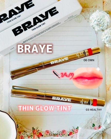 THIN GLOW TINT/BRAYE/口紅を使ったクチコミ(1枚目)