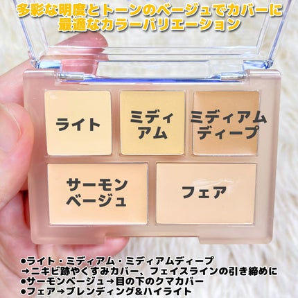 コンシールブレンダーパレット/LUNA/パレットコンシーラーを使ったクチコミ(4枚目)