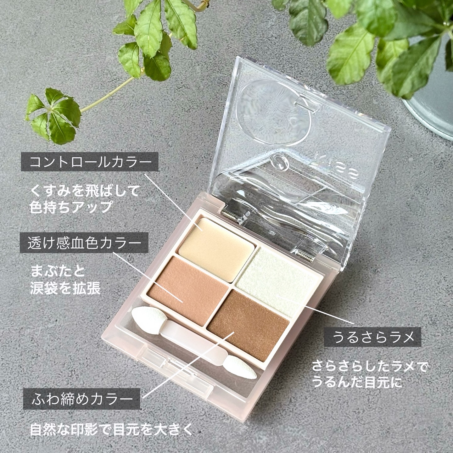 キス ズームアイポーション/KiSS/アイシャドウパレットを使ったクチコミ（2枚目）