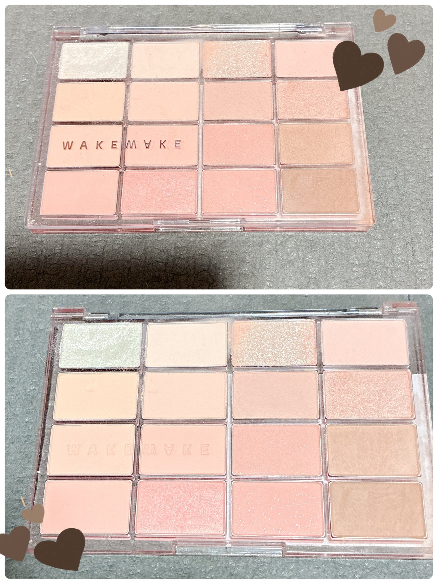 ソフトブラーリングアイパレット/wakemake/アイシャドウパレットを使ったクチコミ(2枚目)