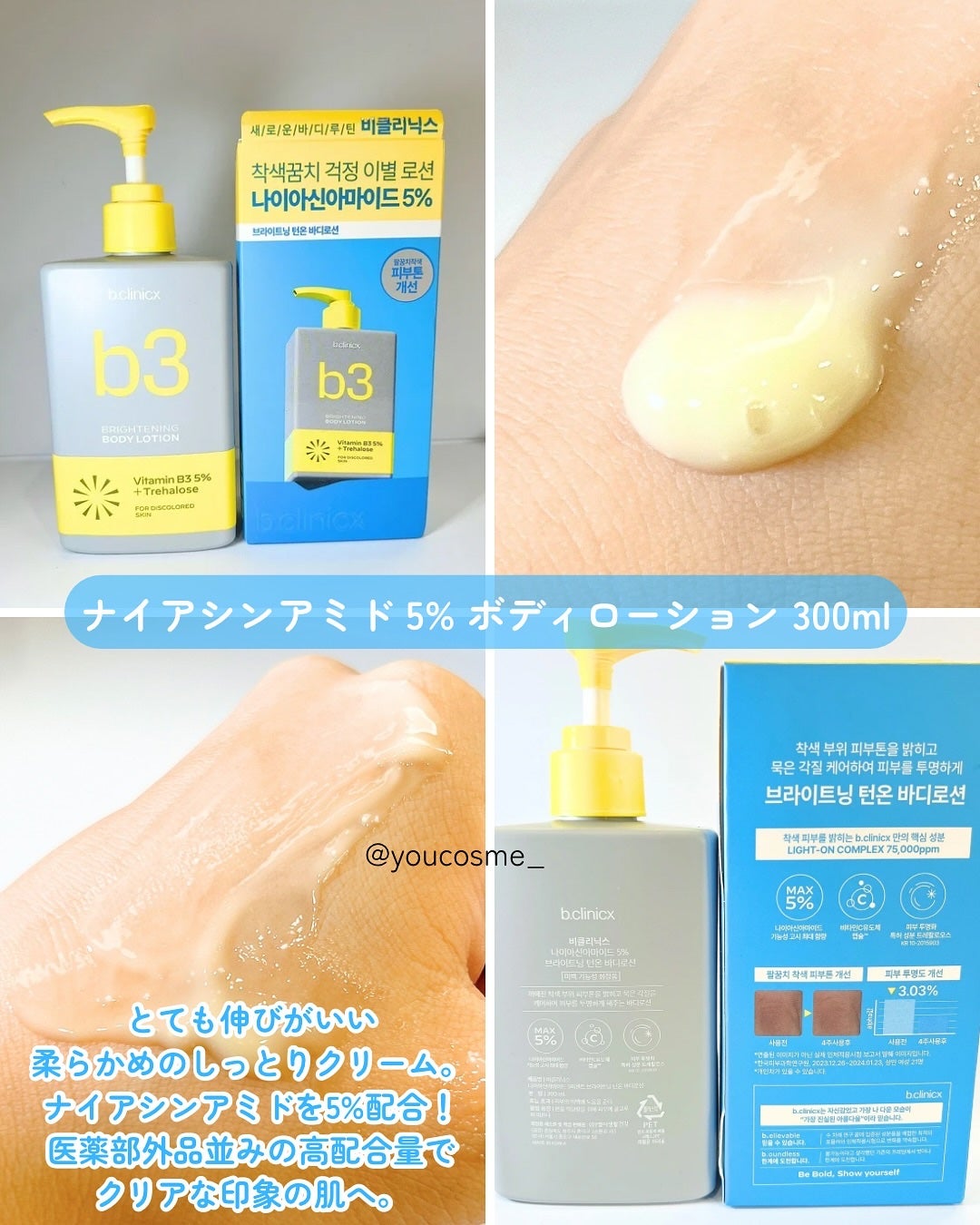 ナイアシンアミド 5% ボディローション/b.clinicx/ボディローションを使ったクチコミ(4枚目)