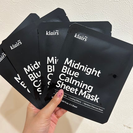 ミッドナイトブルーカーミングシートマスク(25ml)/Klairs/シートマスク・パックを使ったクチコミ(4枚目)