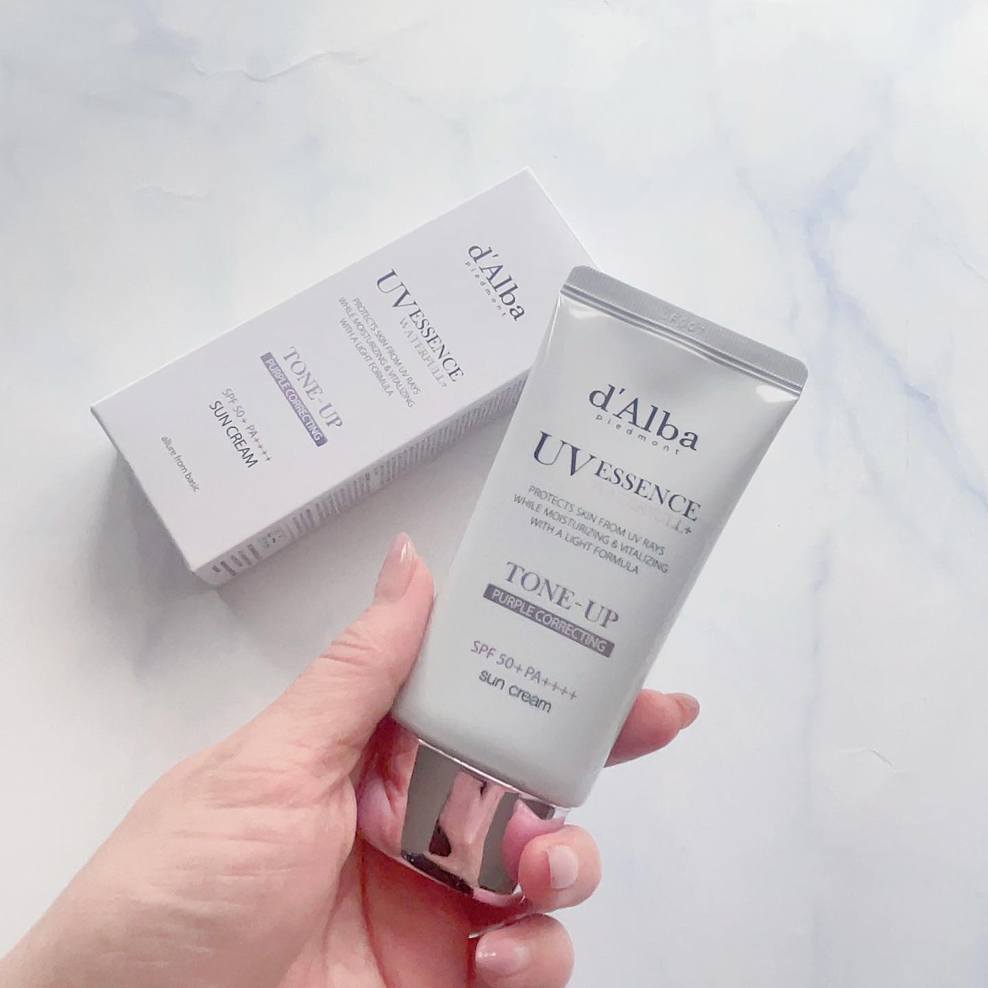 ダルバ ウォータフル トーンアップ サンクリーム(パープル)/ダルバ/日焼け止めクリームを使ったクチコミ（1枚目）