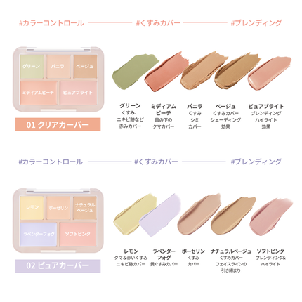 コンシールブレンダーパレット/LUNA/パレットコンシーラーを使ったクチコミ(1枚目)