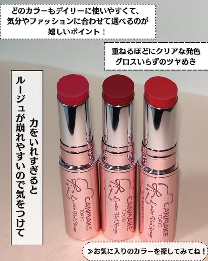 ラスターヴェールルージュ/キャンメイク/口紅を使ったクチコミ(4枚目)