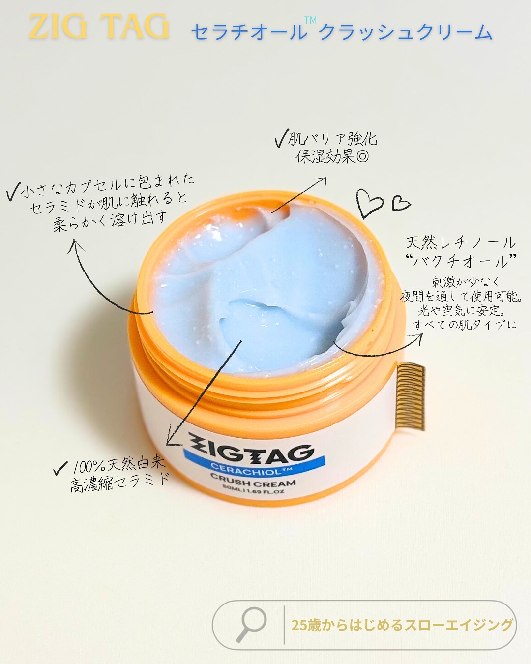 セラチオール クラッシュ クリーム/ZIGTAG/フェイスクリームを使ったクチコミ（2枚目）