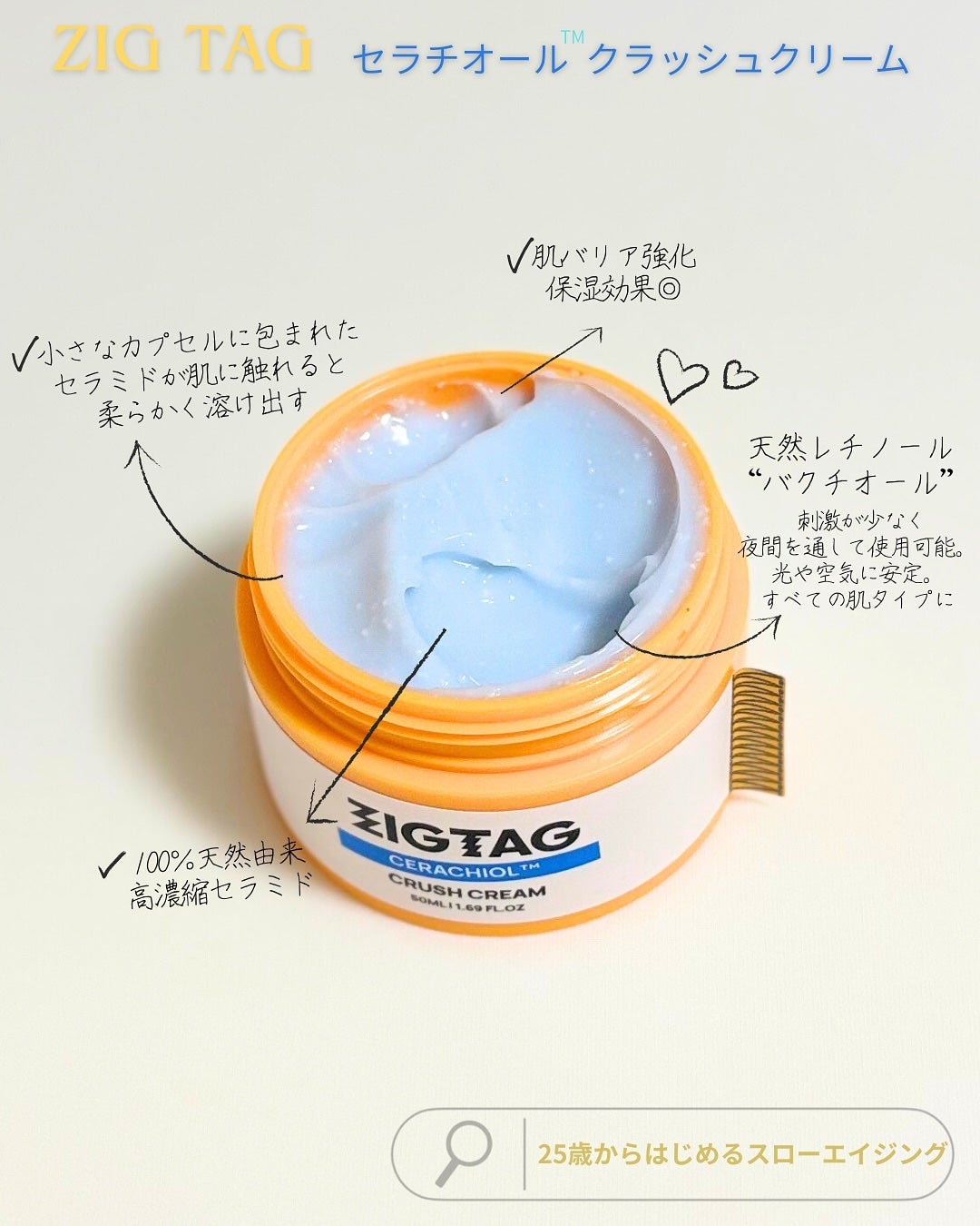 セラチオール クラッシュ クリーム/ZIGTAG/フェイスクリームを使ったクチコミ(2枚目)