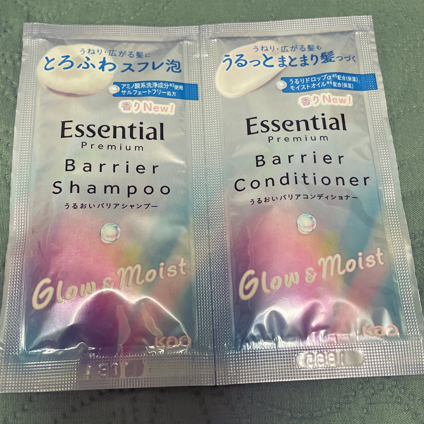 エッセンシャル プレミアム うるおいバリアシャンプー/コンディショナー グロウ&モイスト/エッセンシャル/市販シャンプーを使ったクチコミ(1枚目)